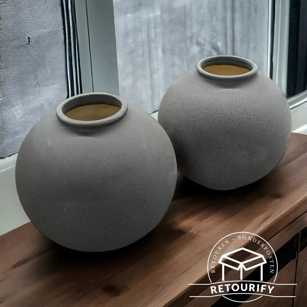 Dekovasen 2 - er Set Blomus Vase Peat Rudea / anthrazit / B Ware steht im Laden von Retourify