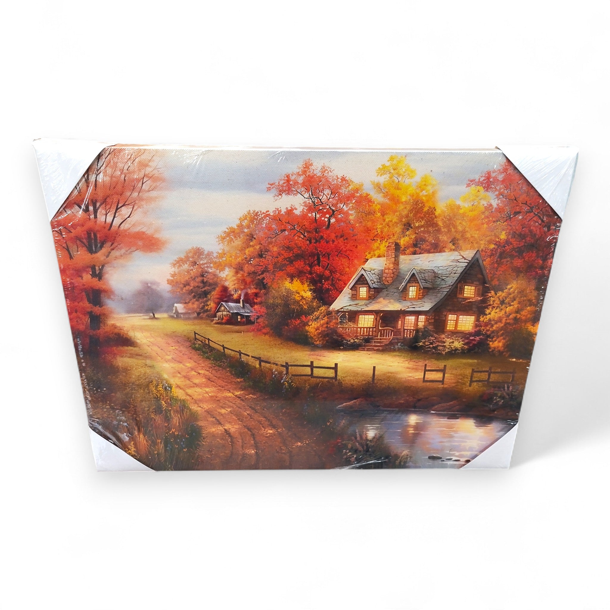 LED-Wandbild "Herbstwald" von Weltbild / 40x30 cm // Neuware