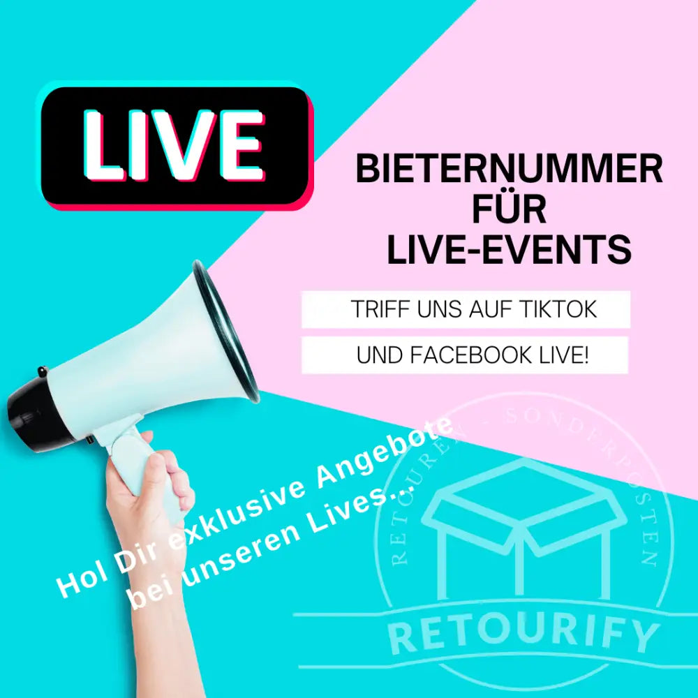 Bieternummer für Live-Events Tiktok + Facebook Live