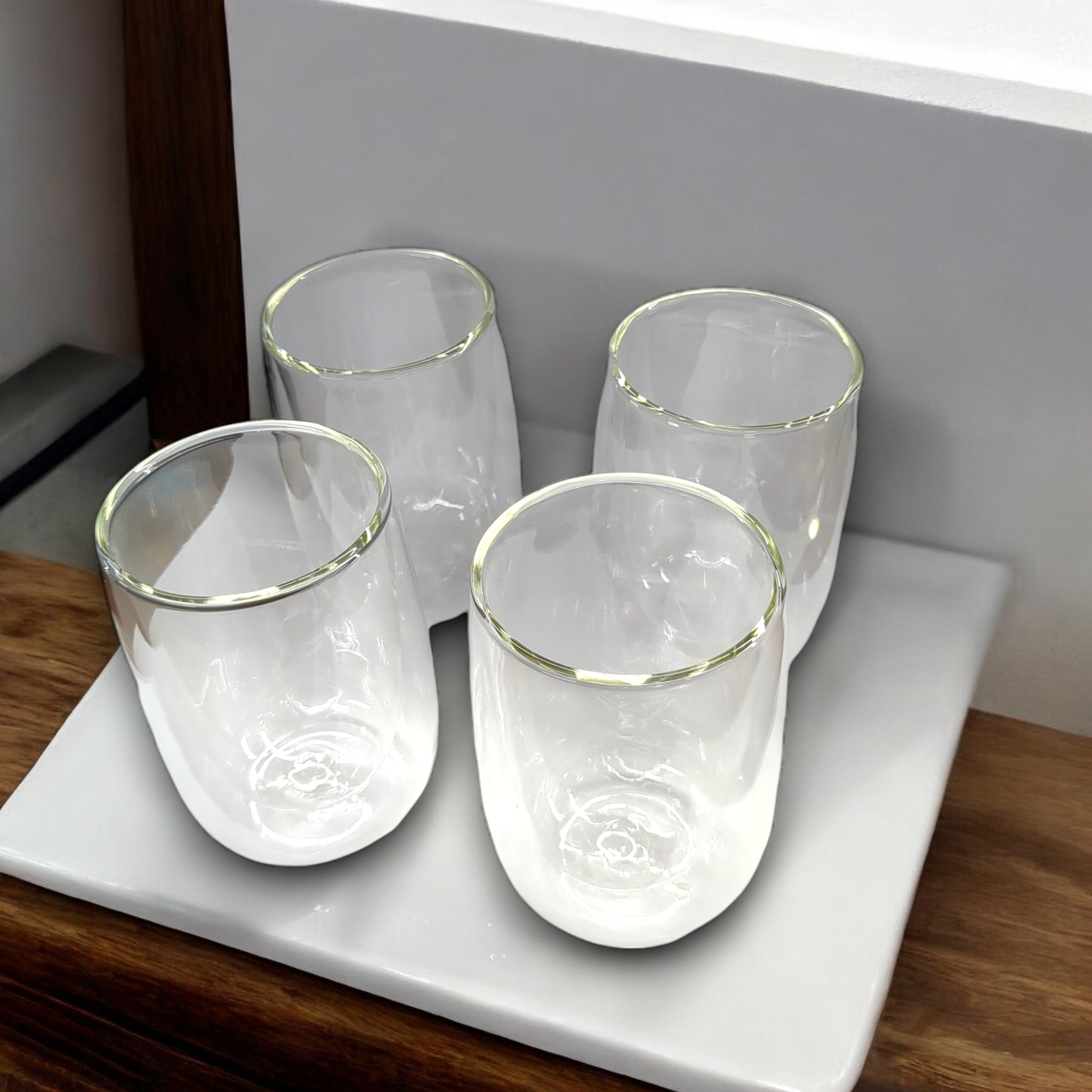 Cosumy Doppelwandiges Gläserset / 4x 250 ml / Borosilikatglas // Neuware bei Retourify e. K.