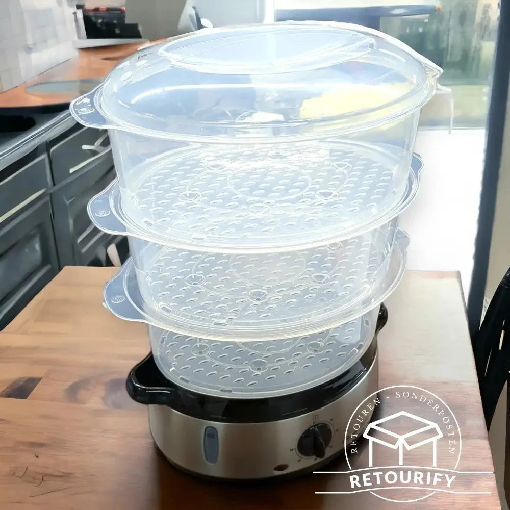 Dampfgarer Dampfgarer von Russel Hobbs, 3 Etagenbehälter, 9 Liter, 800 Watt // B - Ware steht im Laden von Retourify