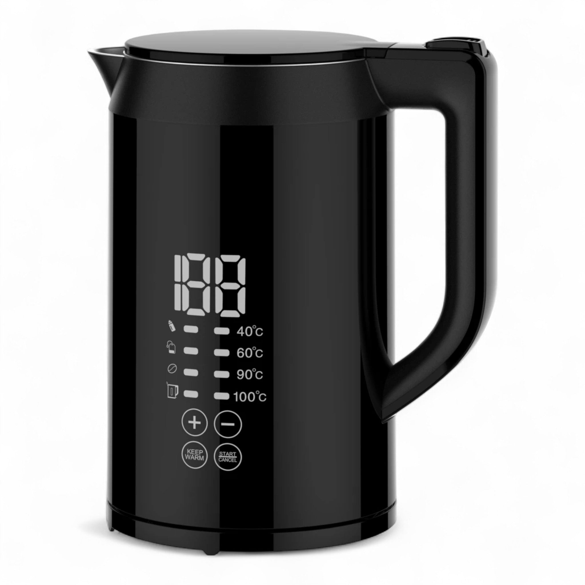 DMS Digitaler Wasserkocher DW-1 / 1,5L, 2200 Watt, LED-Display, Temperaturwahl // Neu