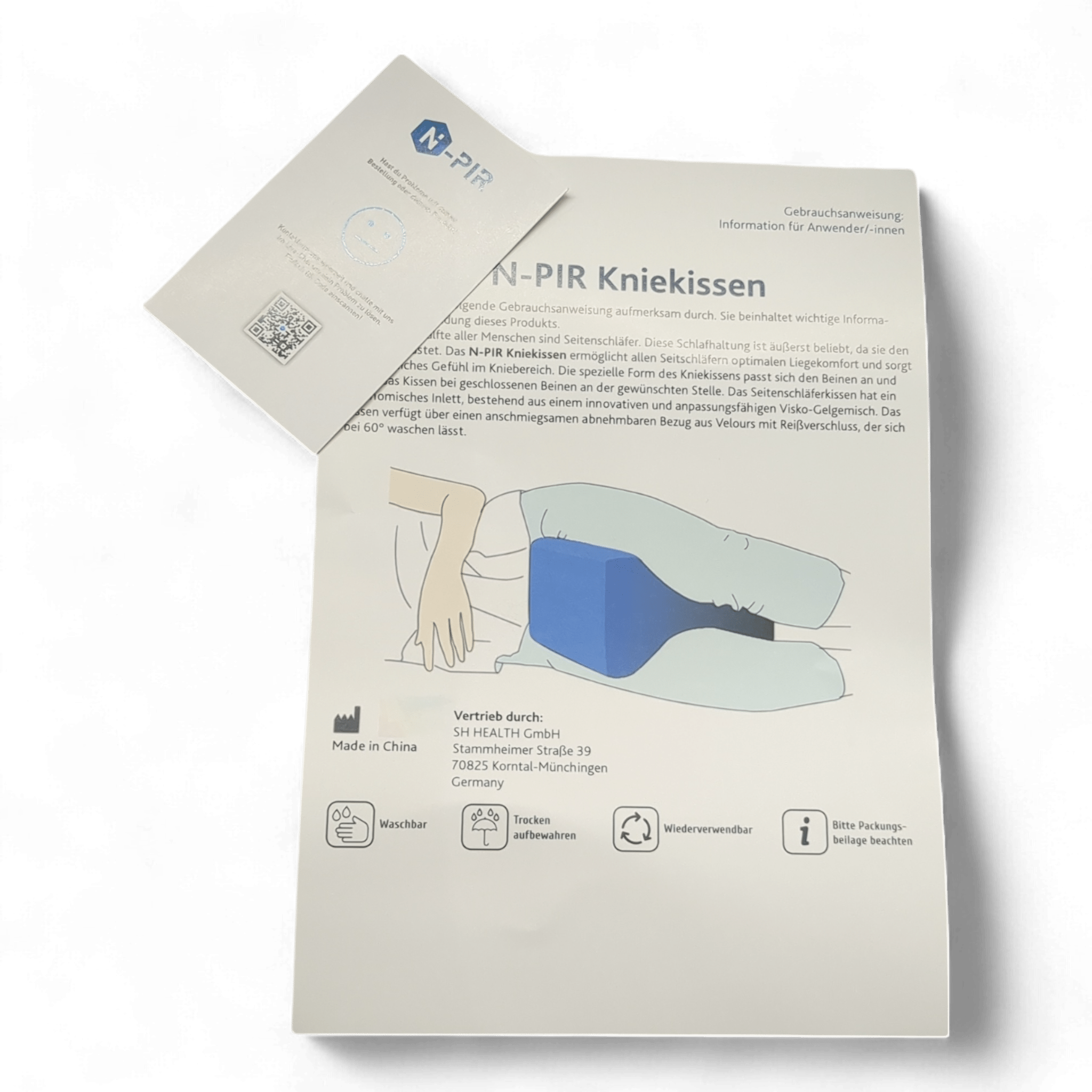 Ergonomisches Kniekissen für Seitenschläfer von N - Per Health / Neu bei Retourify e. K.