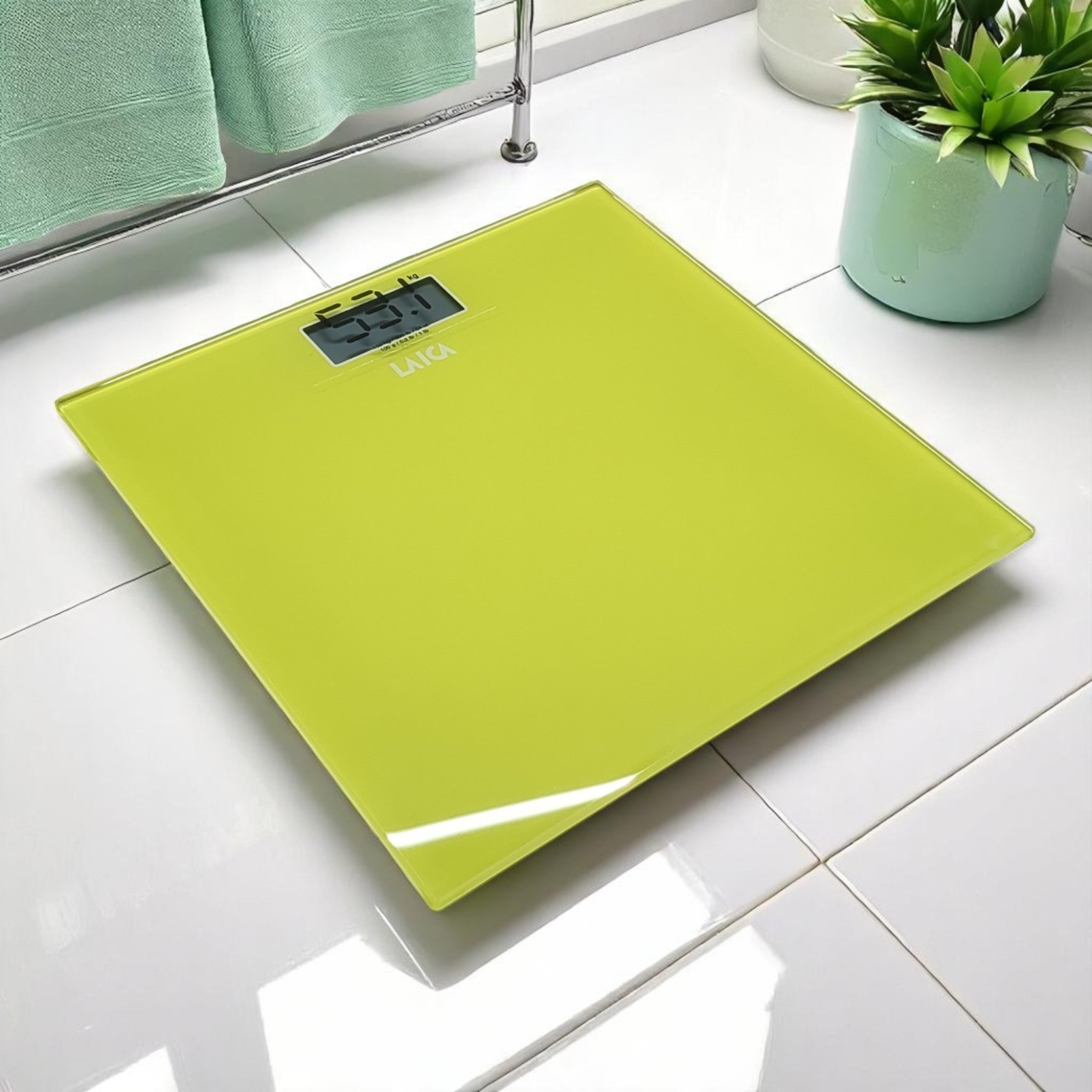 Laica PS1008 Digitale Personenwaage / große Anzeige / bis 150 kg / Grün // B Ware bei Retourify e. K.