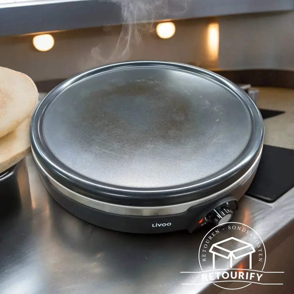Crepemaker Livoo Crepesmaker Crepesmaschine / 38 cm Antihaftplatte // C Ware steht im Laden von Retourify