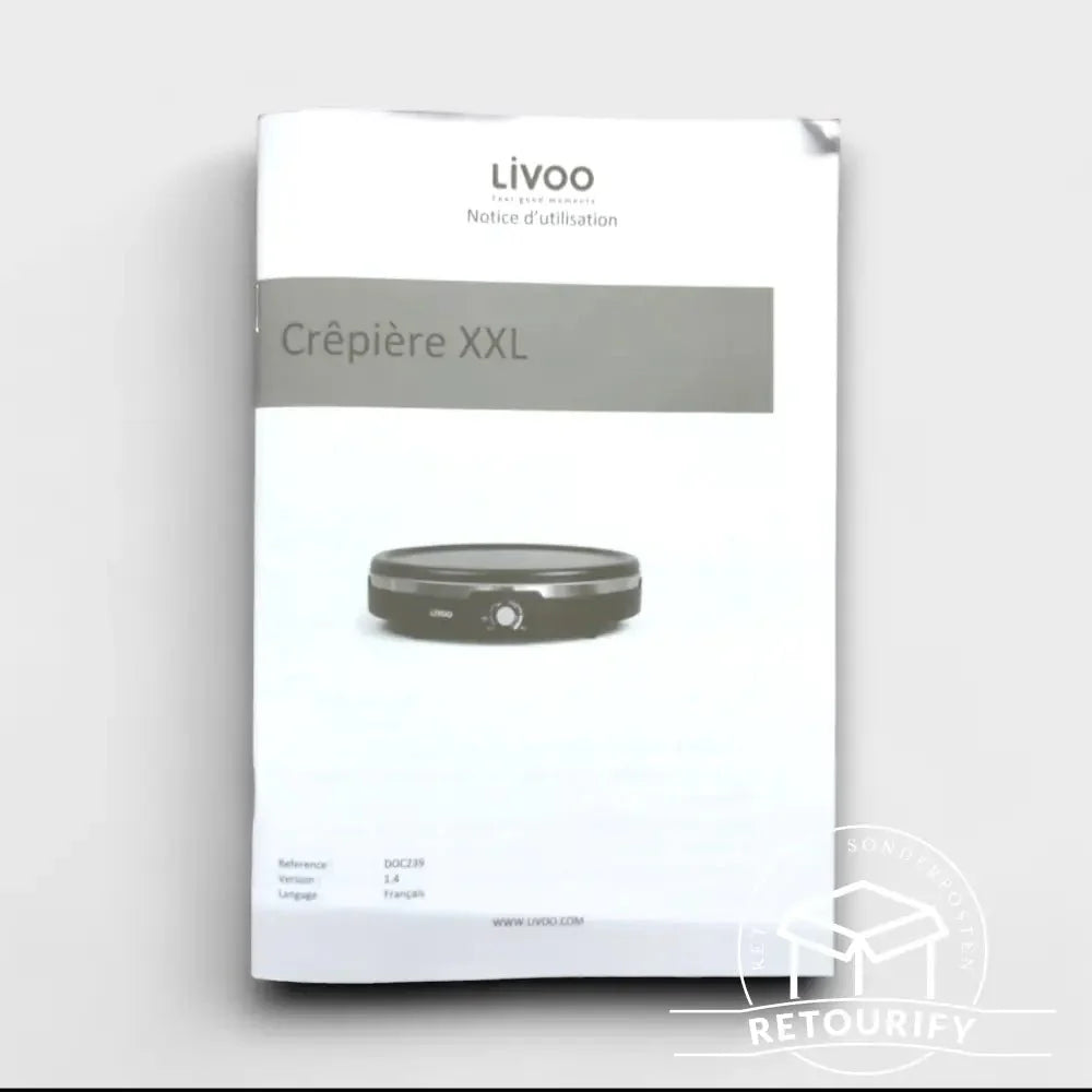 Crepemaker Livoo Crepesmaker Crepesmaschine / 38 cm Antihaftplatte // C Ware steht im Laden von Retourify