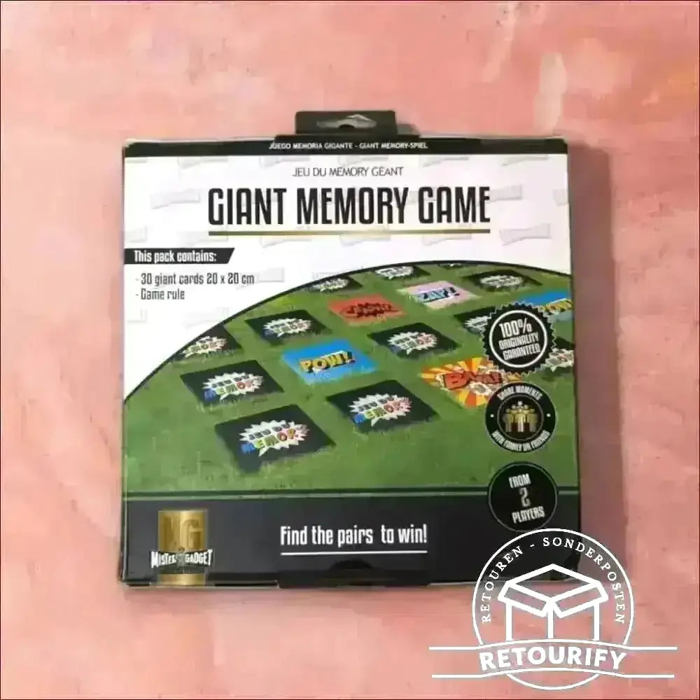 Freizeit - Spiel und Spaß - Riesiges Memory-Spiel, ca. 21,5 x 21,5 cm, für draußen und drinnen // Neuware! - Retourify e. K.
