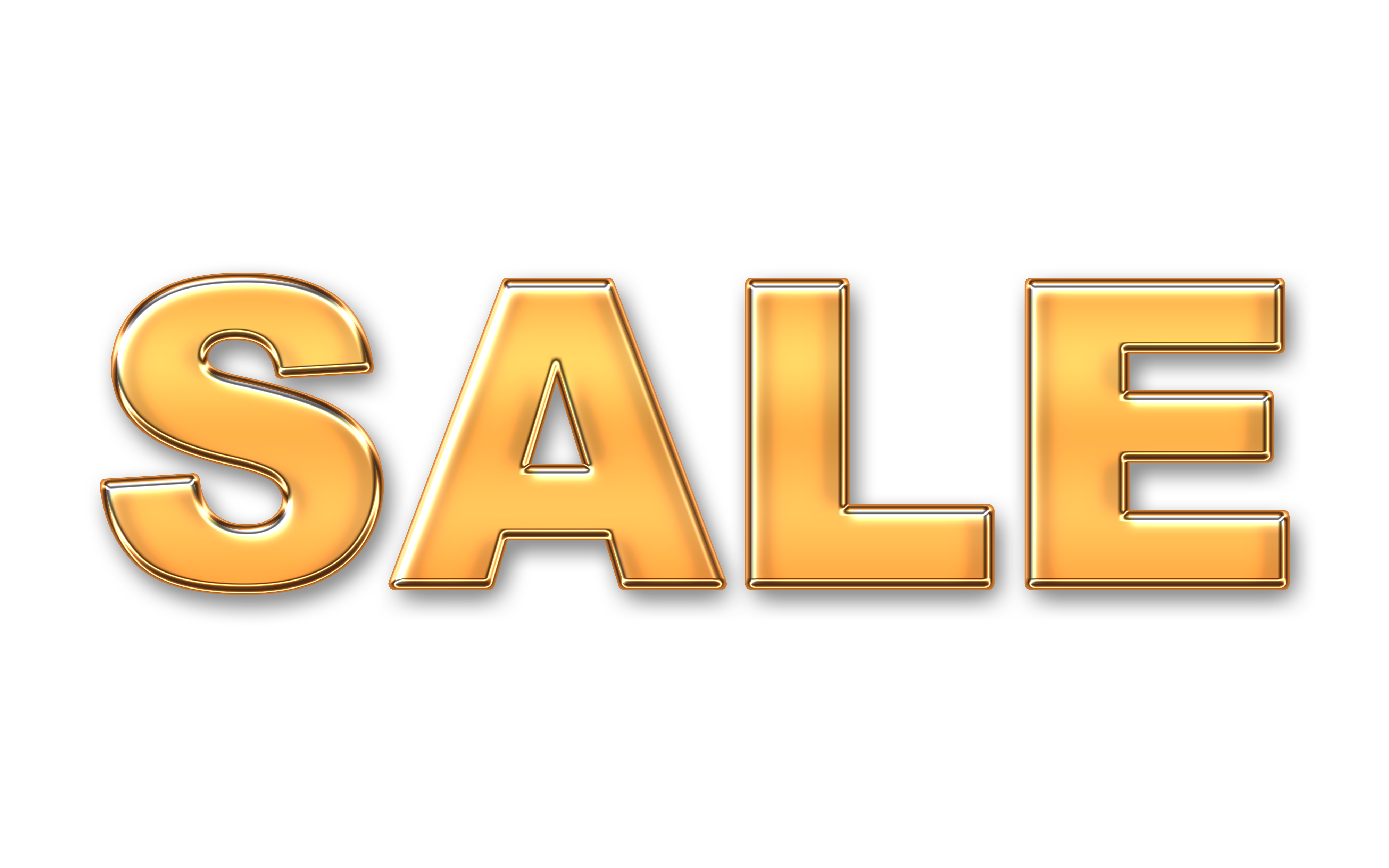 Goldener SALE-Schriftzug auf schwarzem Hintergrund, Rabattaktion Symbolbild