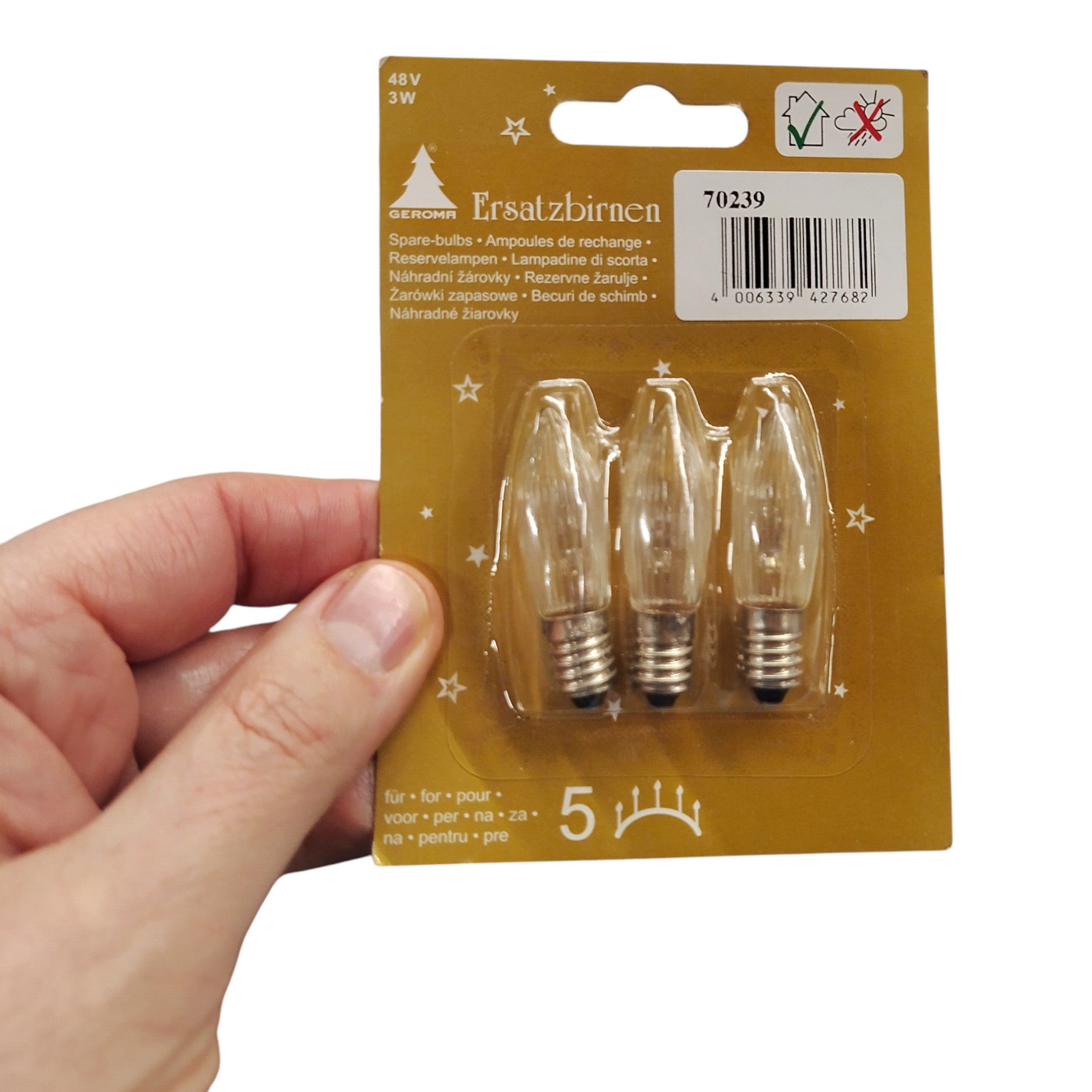 Ersatzbirnen Nr. 70239 für Weihnachtsbeleuchtung 48V 3 Watt  / für Geroma Nr. 5 /  Weihnachtsdeko Abverkauf / TOP Neuware und B Ware