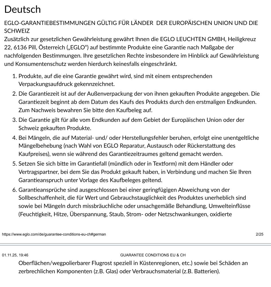 Eglo Vedra 1 Deckenlampe / 2x 380 Lumen // Neu