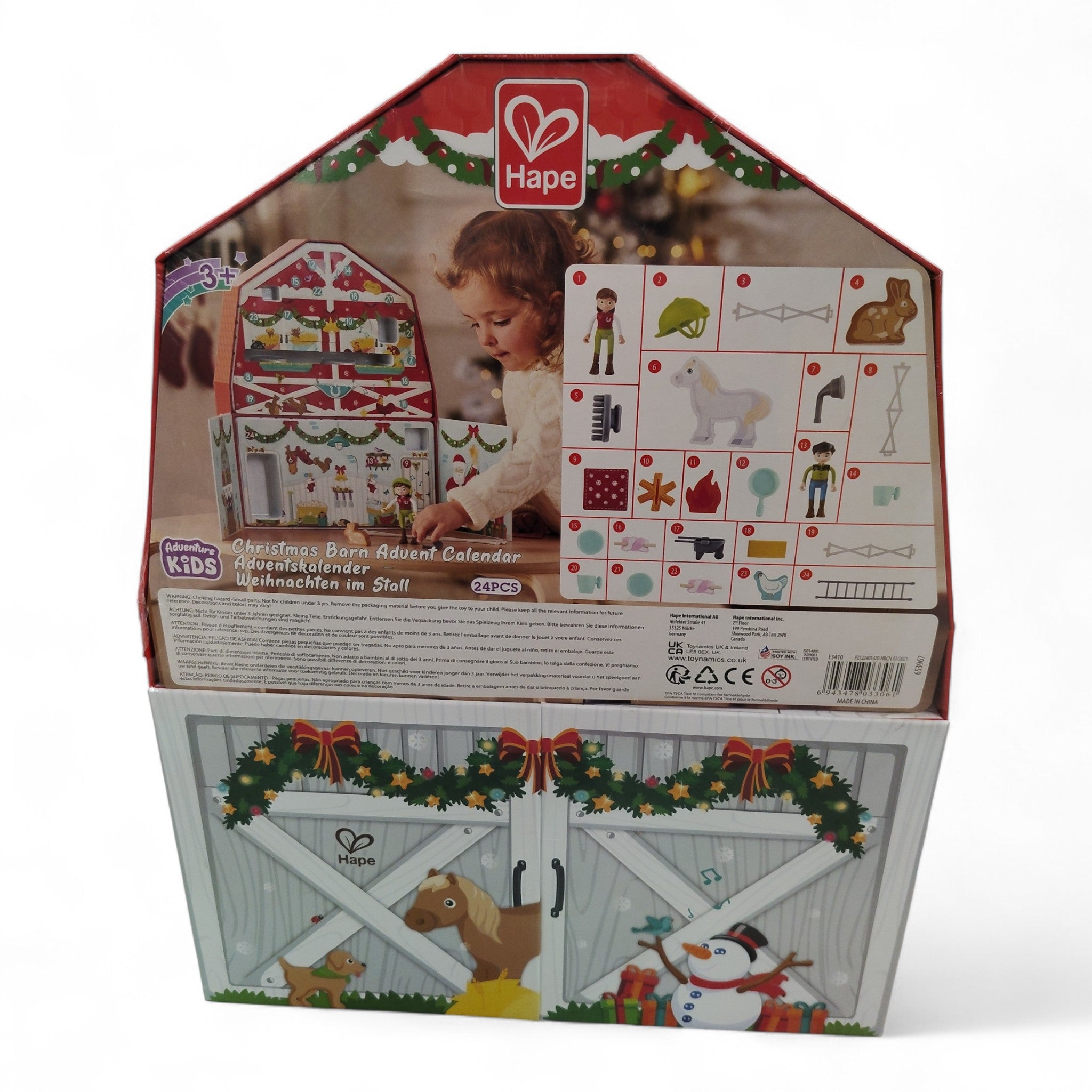Hape Adventskalender " Weihnachten im Stall" E3410 // Neu