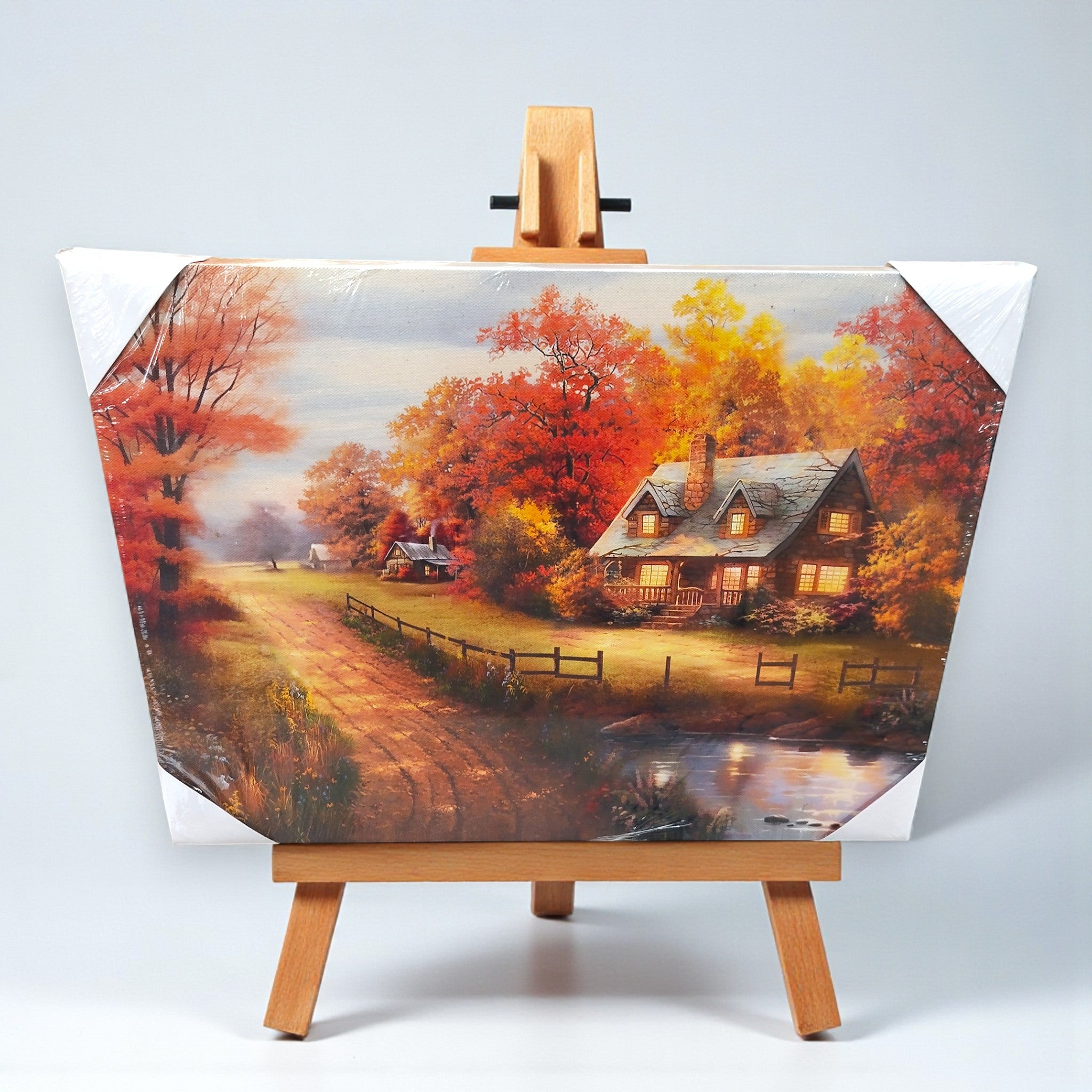 LED-Wandbild "Herbstwald" von Weltbild / 40x30 cm // Neuware