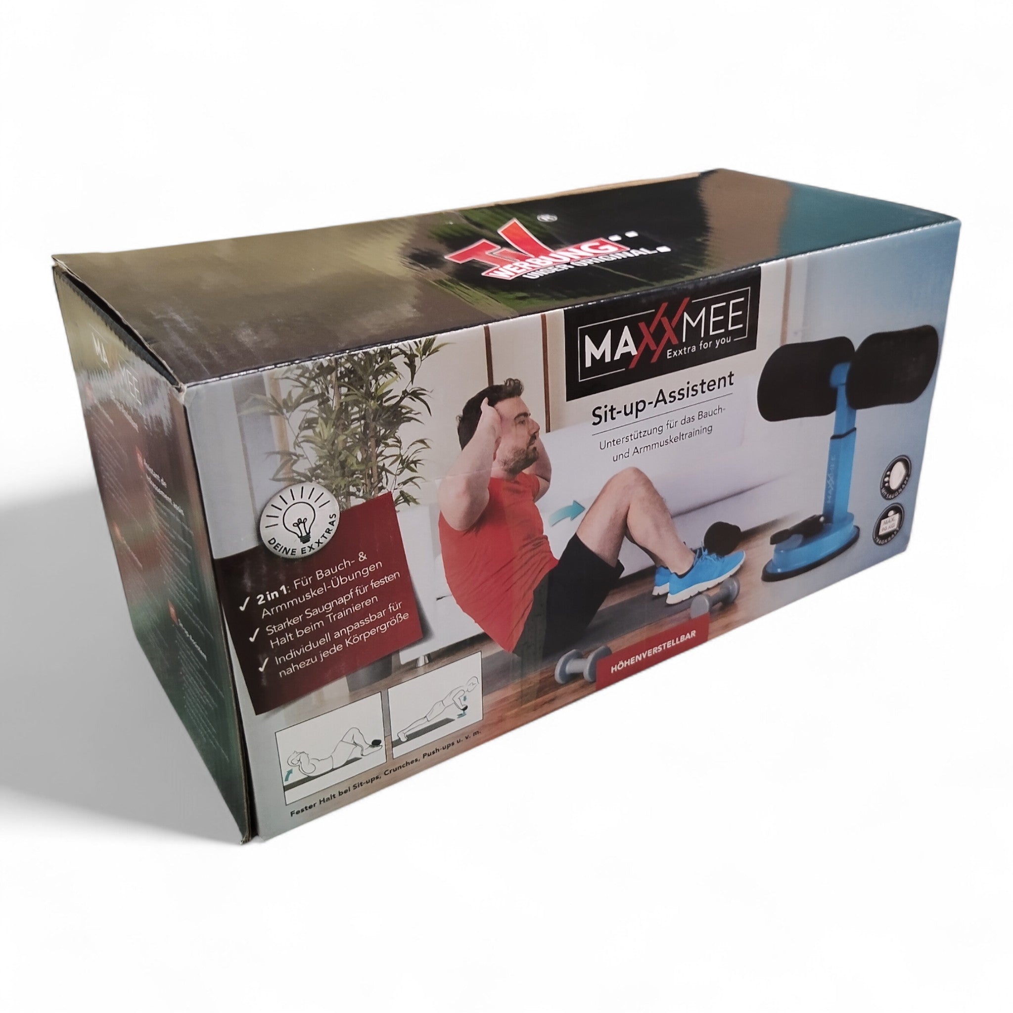 Maxxmee Sit-up Assistent / Bauchtrainer und Armmuskel Trainer // Neu!
