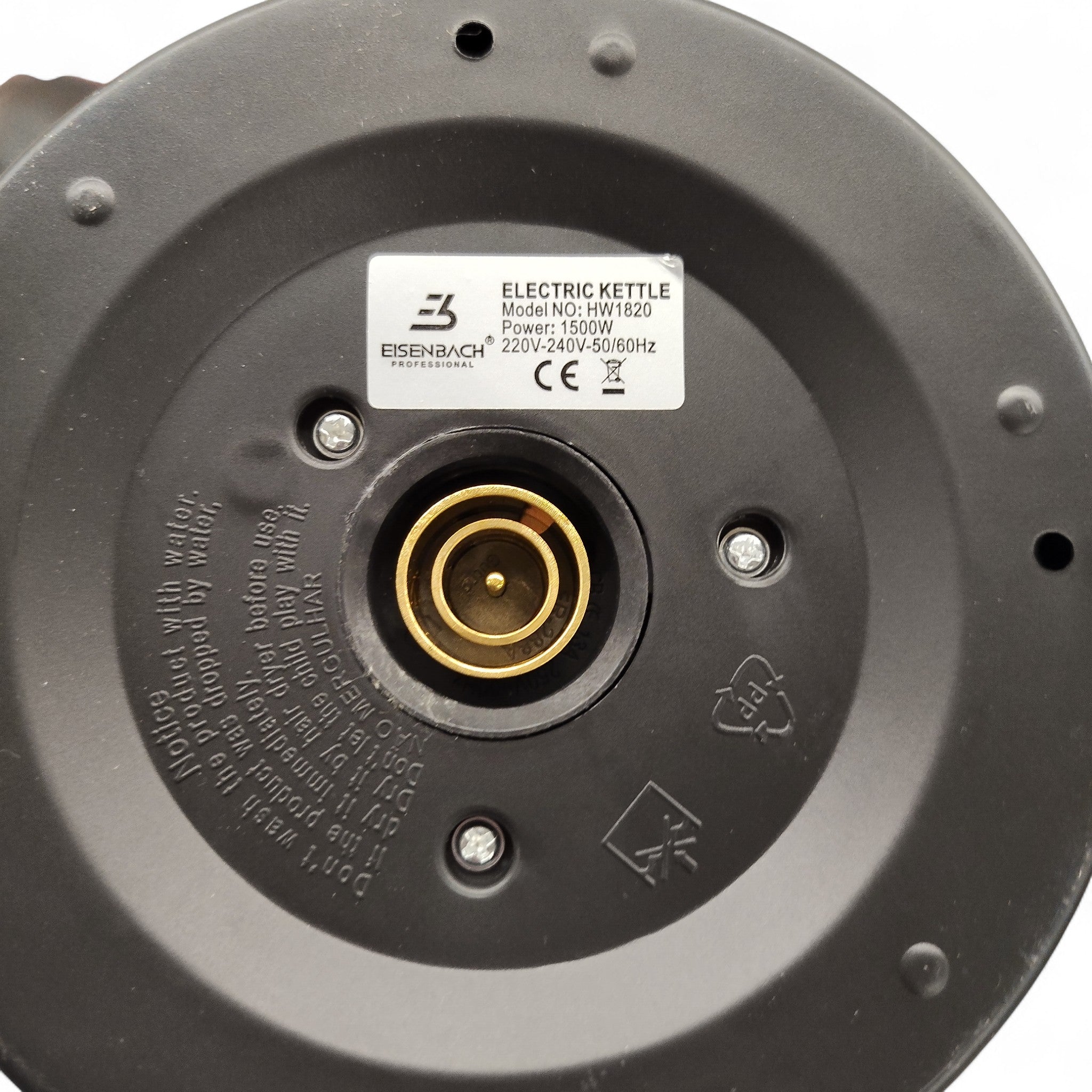 Abverkauf Aktion: Eisenbach Professional Wasserkocher / 1,8 Liter / 1500 Watt / Silber // Neuware