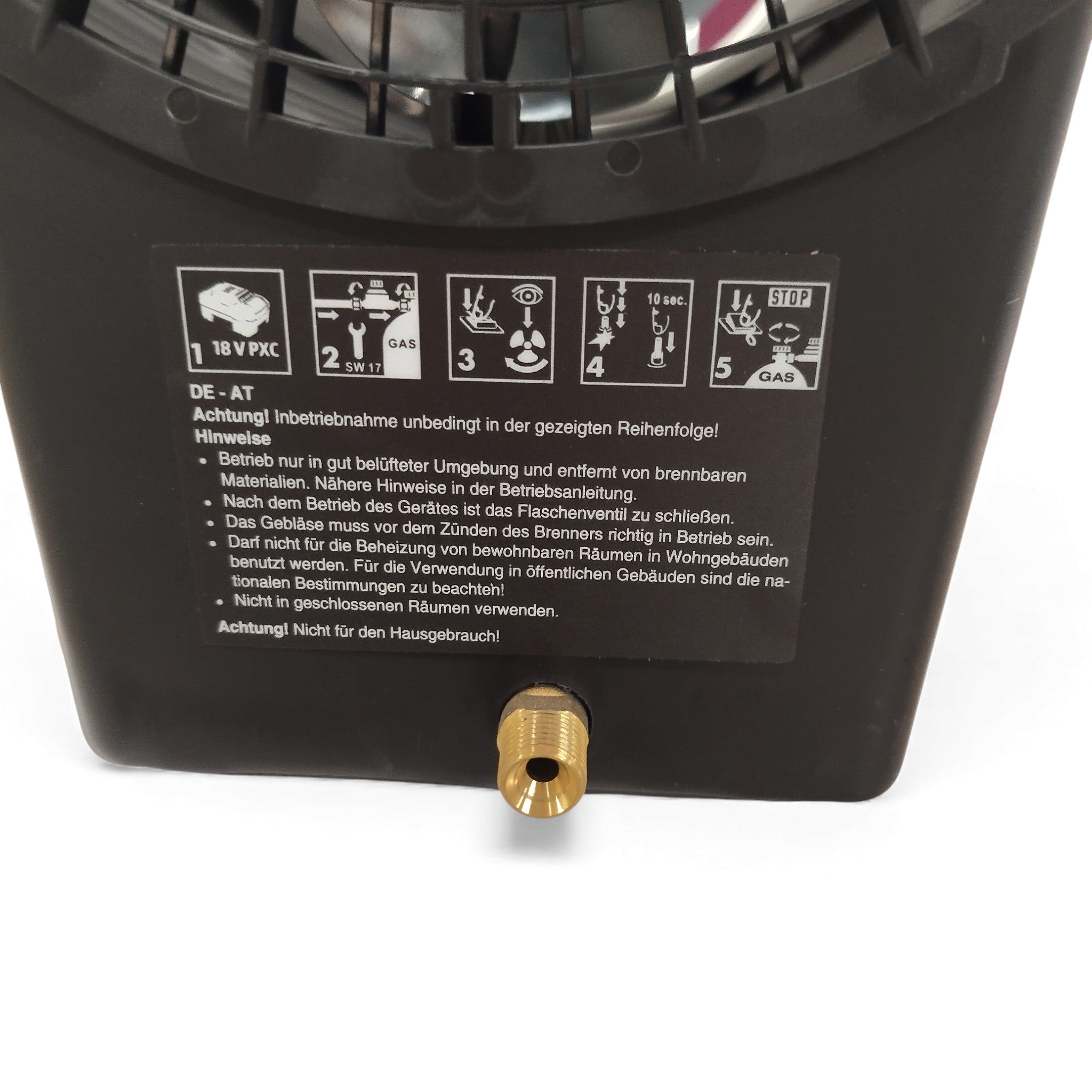 Einhell Heizkanone Heissluft Generator GE-HG 18/370 Niro Li-Solo / 1x benutzt // B Ware