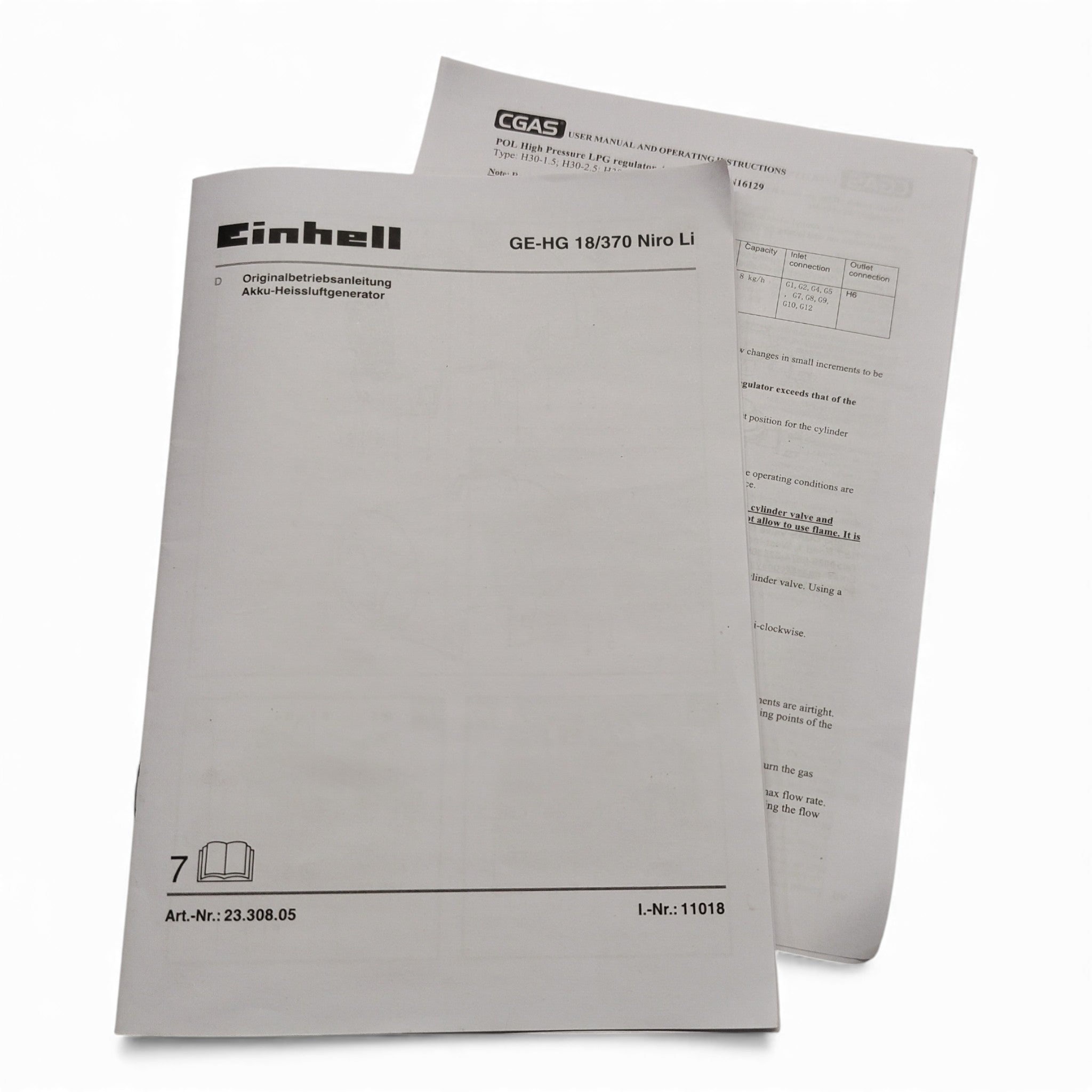 Einhell Heizkanone Heissluft Generator GE-HG 18/370 Niro Li-Solo / 1x benutzt // B Ware