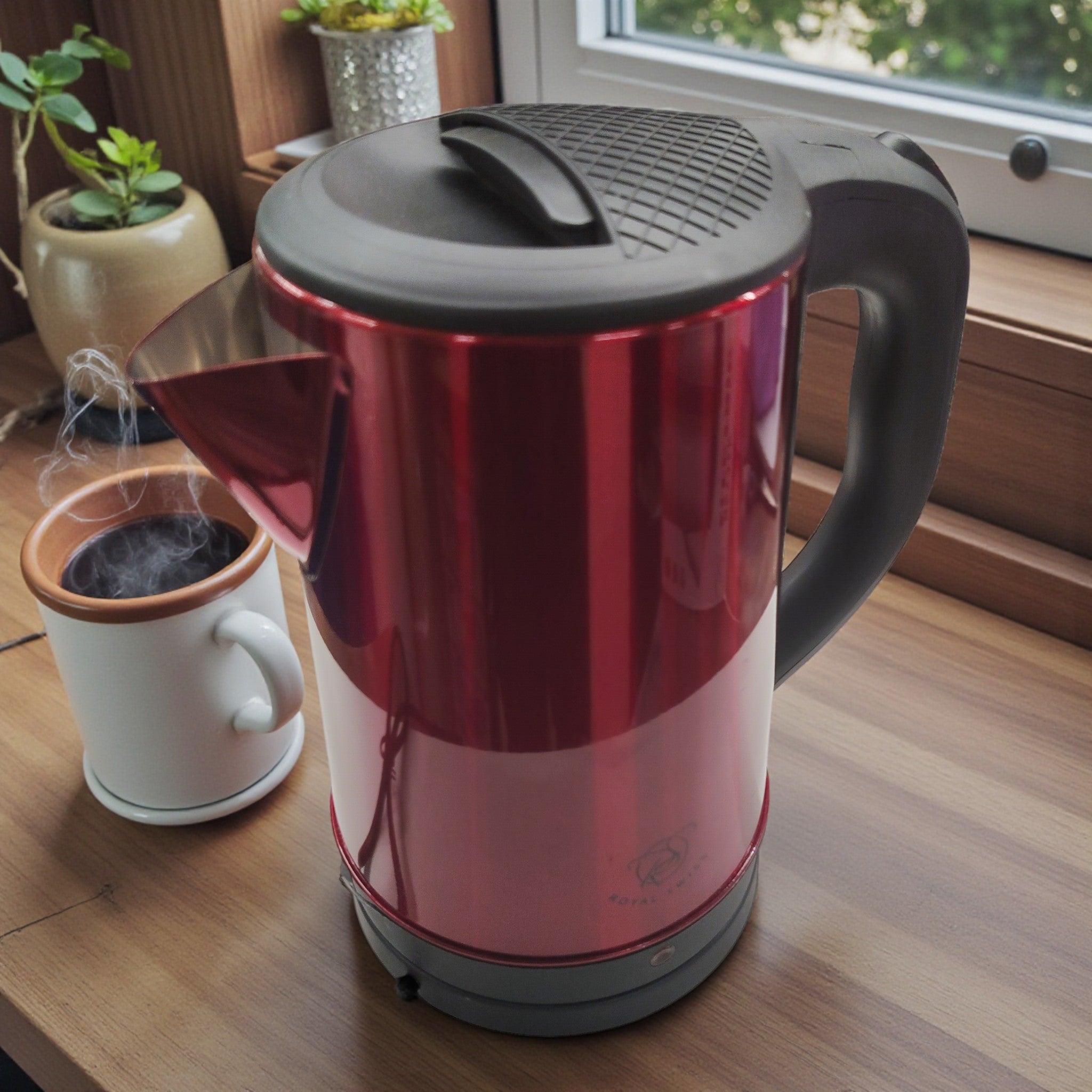 Royal Swiss Wasserkocher 2L mit Edelstahl-Heizelement & BPA-frei für kleine Haushalte // B-Ware