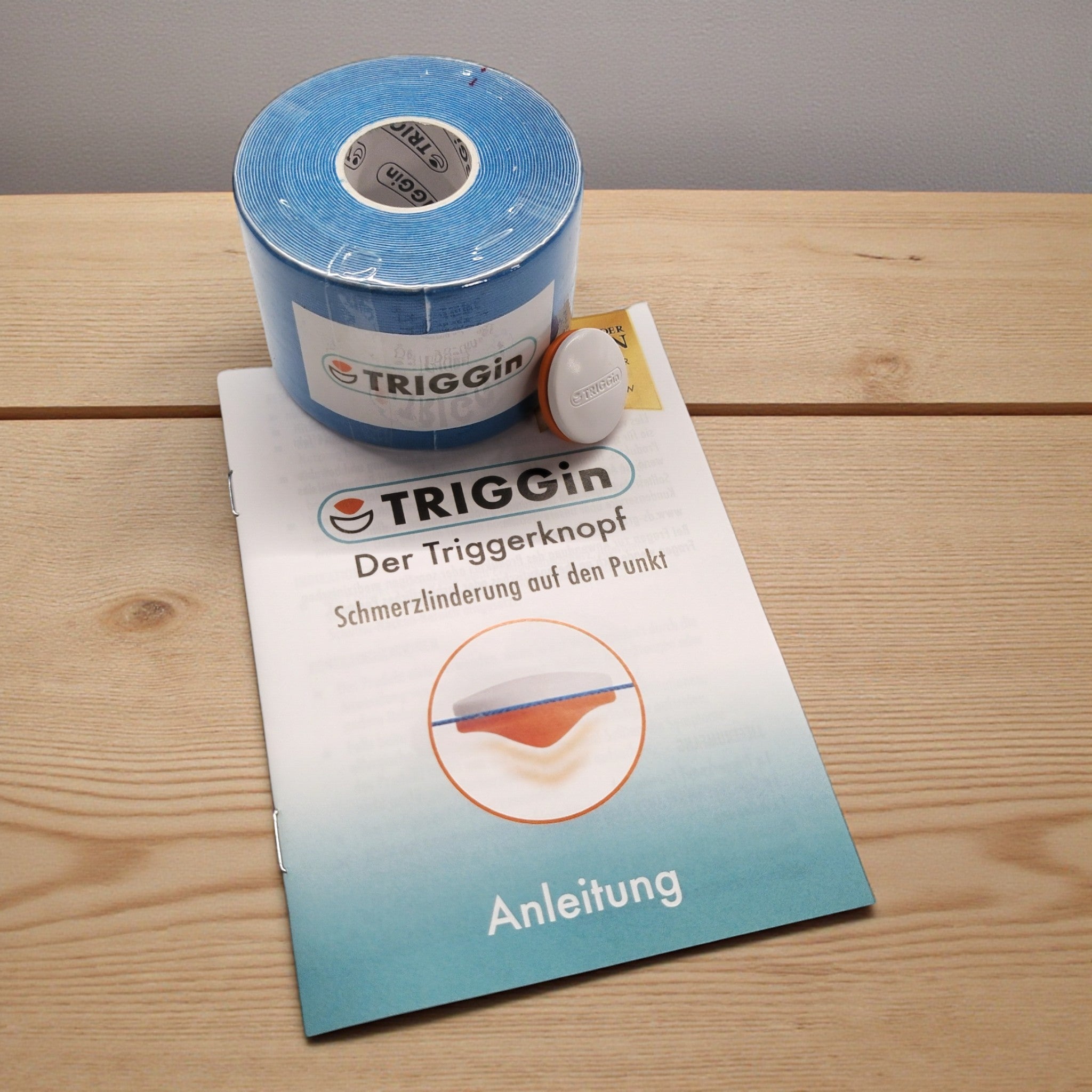 TRIGGin Der Triggerknopf – Schmerzpunkt-Therapie, Medizinprodukt, inkl. Tape & Anleitung / Neu