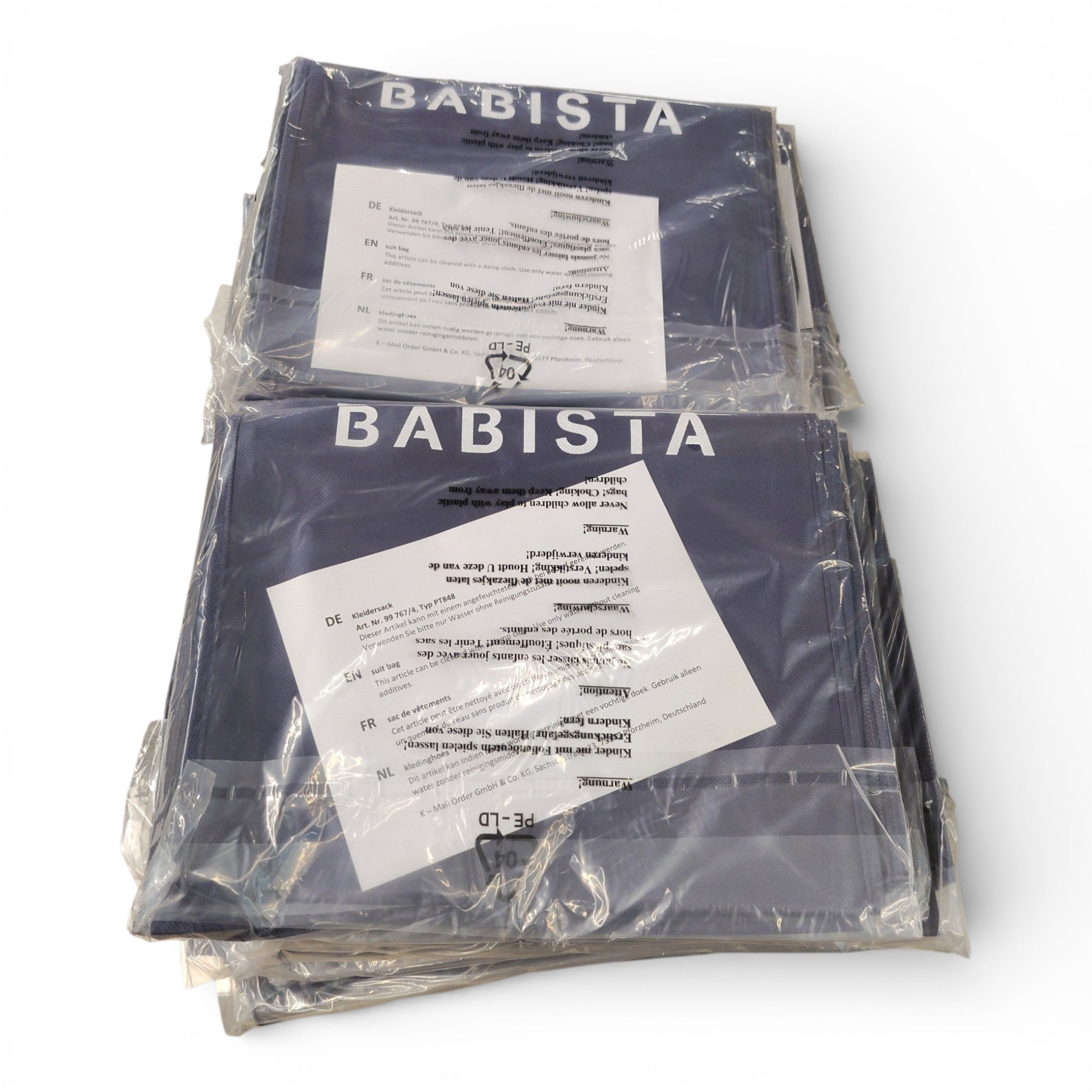 Babista Kleidersack Anzugtasche Blau - Neuware - mit Reißverschluss 100 x 60 cm verpackt, attraktive Sonderposten, geprüfte B-Ware im Bestzustand, exklusive Einzelstücke und günstige Retouren-Deals.