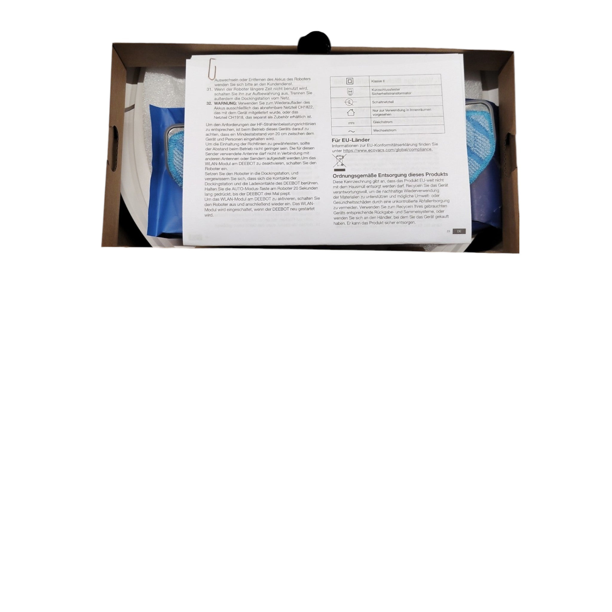 Ecovacs DEEBOT N8 Saug- & Wischroboter - B-Ware / Geprüft in geöffneter Verpackung mit Handbuch und Zubehör, attraktiver Sonderposten, geprüfte B-Ware im Bestzustand, nachhaltige Deals, stark reduziert.