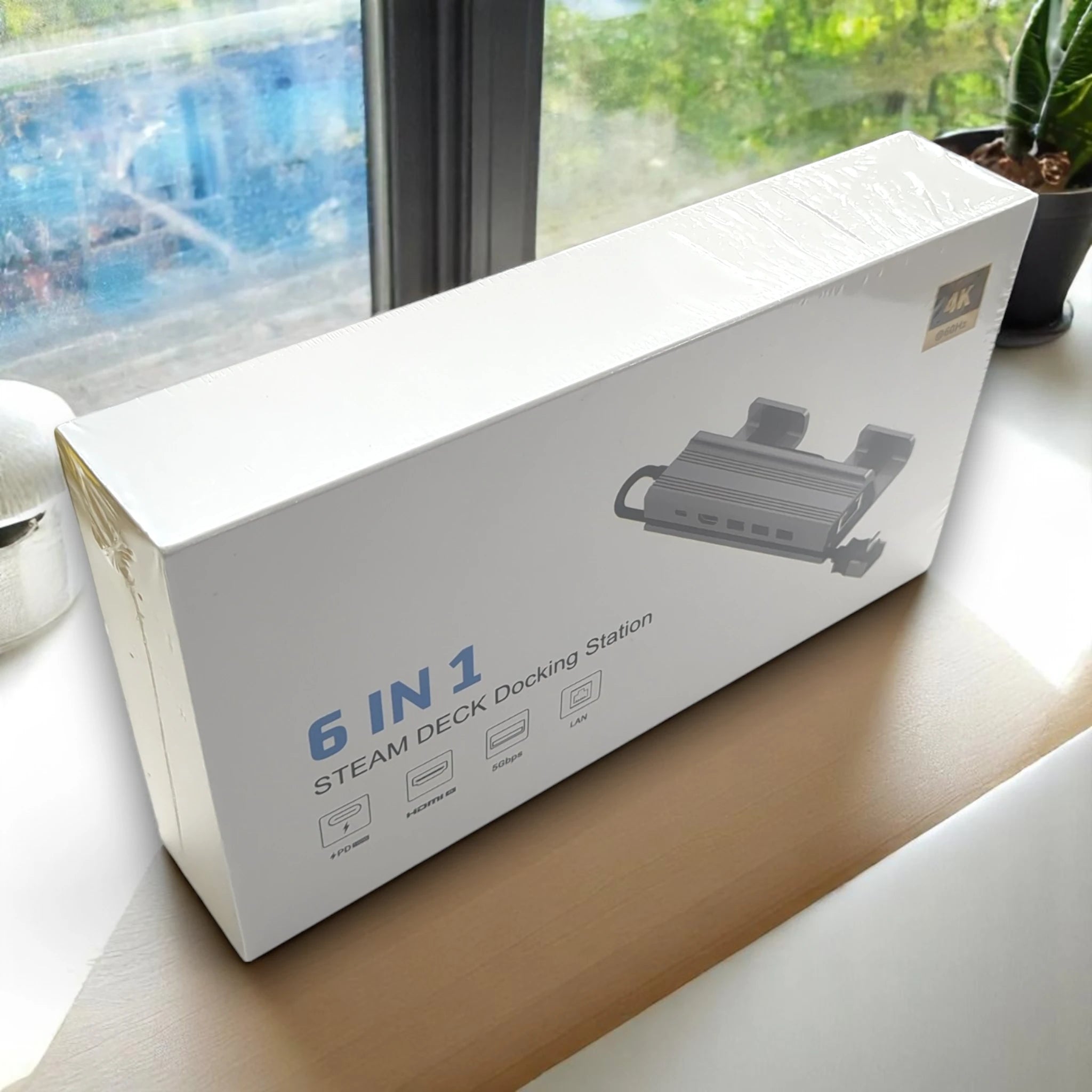 YH Steam Deck Dockingstation 6 in 1 / USB 3.0 + HDMI, Gigabit // Neu