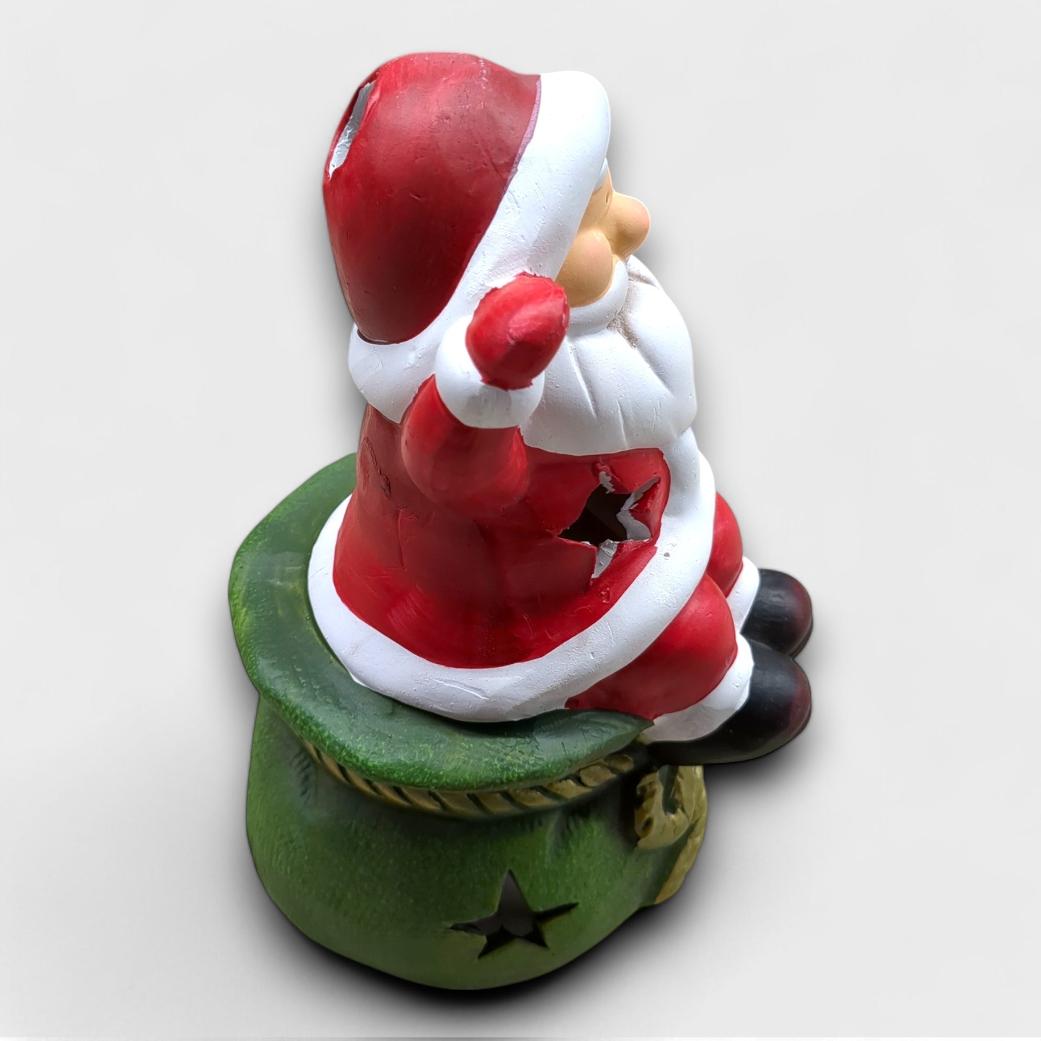 B Ware Weihnachtsmann Teelicht Halter Dekoration / 20 cm hoch bei Retourify e. K.