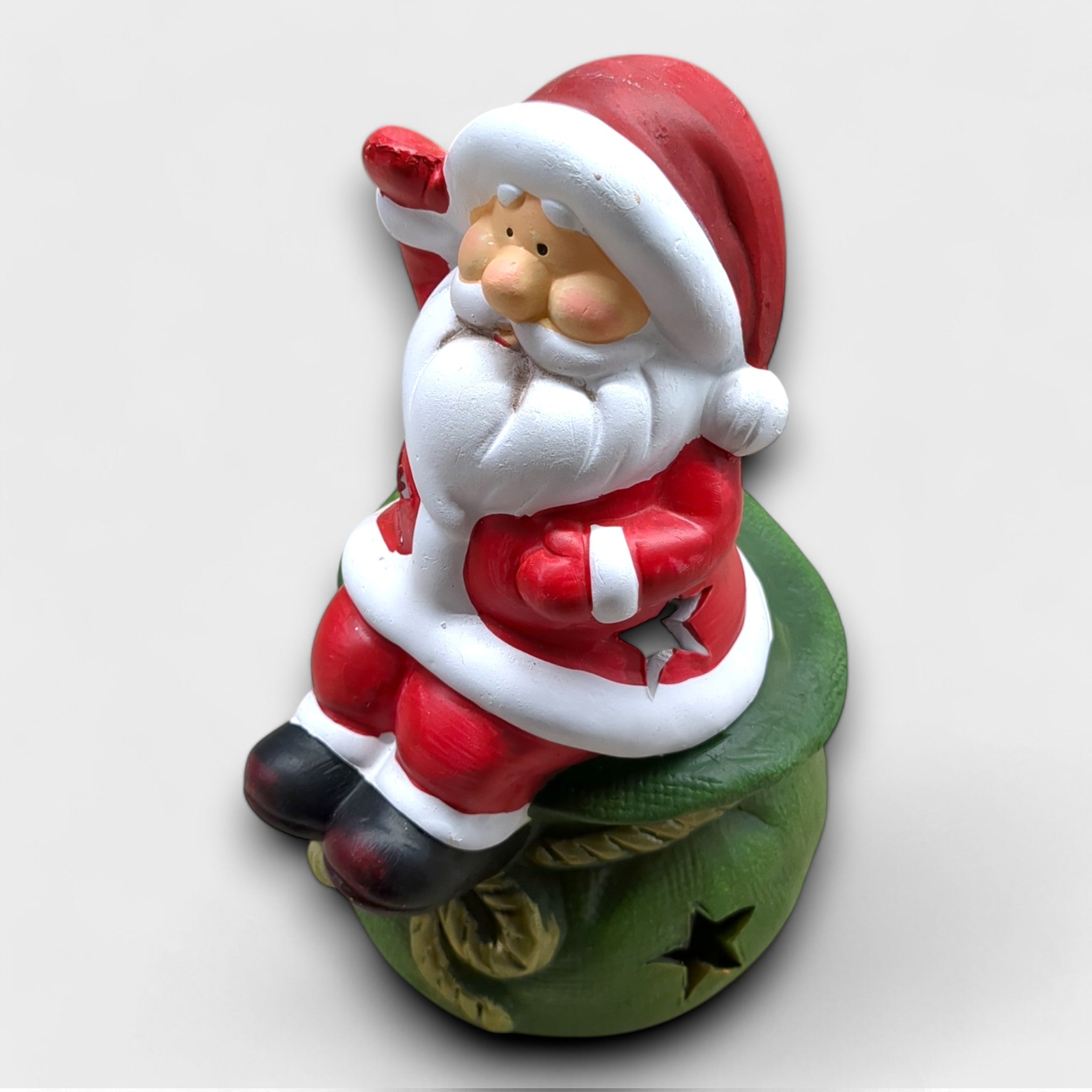 B Ware Weihnachtsmann Teelicht Halter Dekoration / 20 cm hoch bei Retourify e. K.