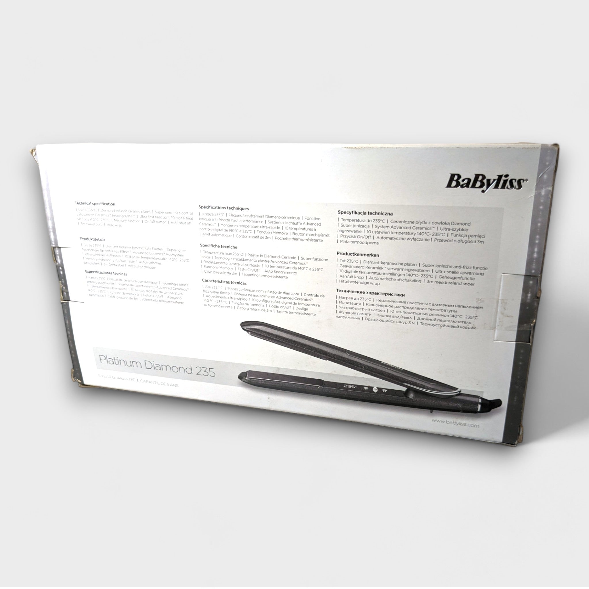 Babyliss Glätteisen Platinum Diamond, Super - Ionen Technik // B Ware bei Retourify e. K.