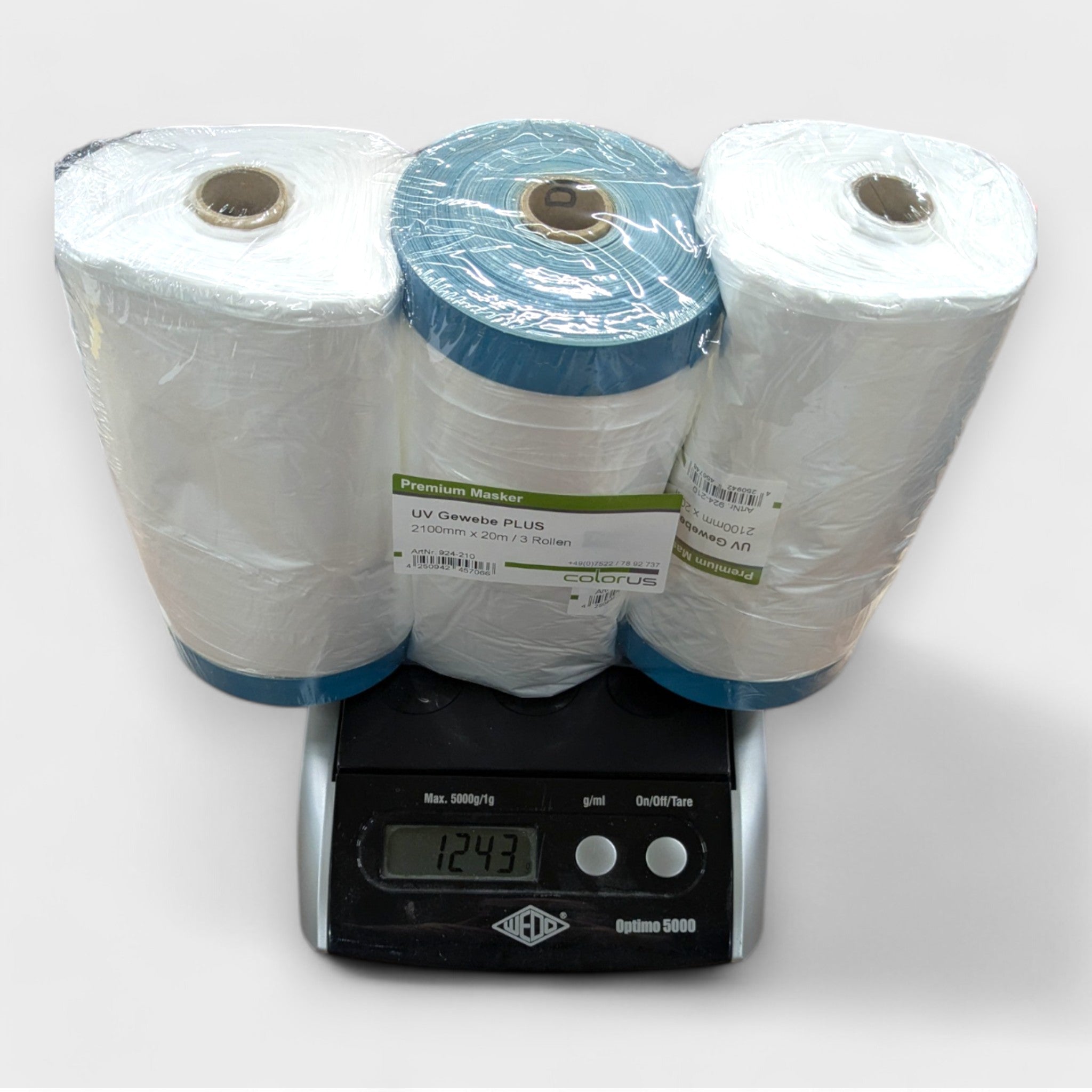 Colorus Tape Plus UV Abdeckfolie Dreierset für Malerarbeiten 210 cm x 20 Meter// Neuware bei Retourify e. K.