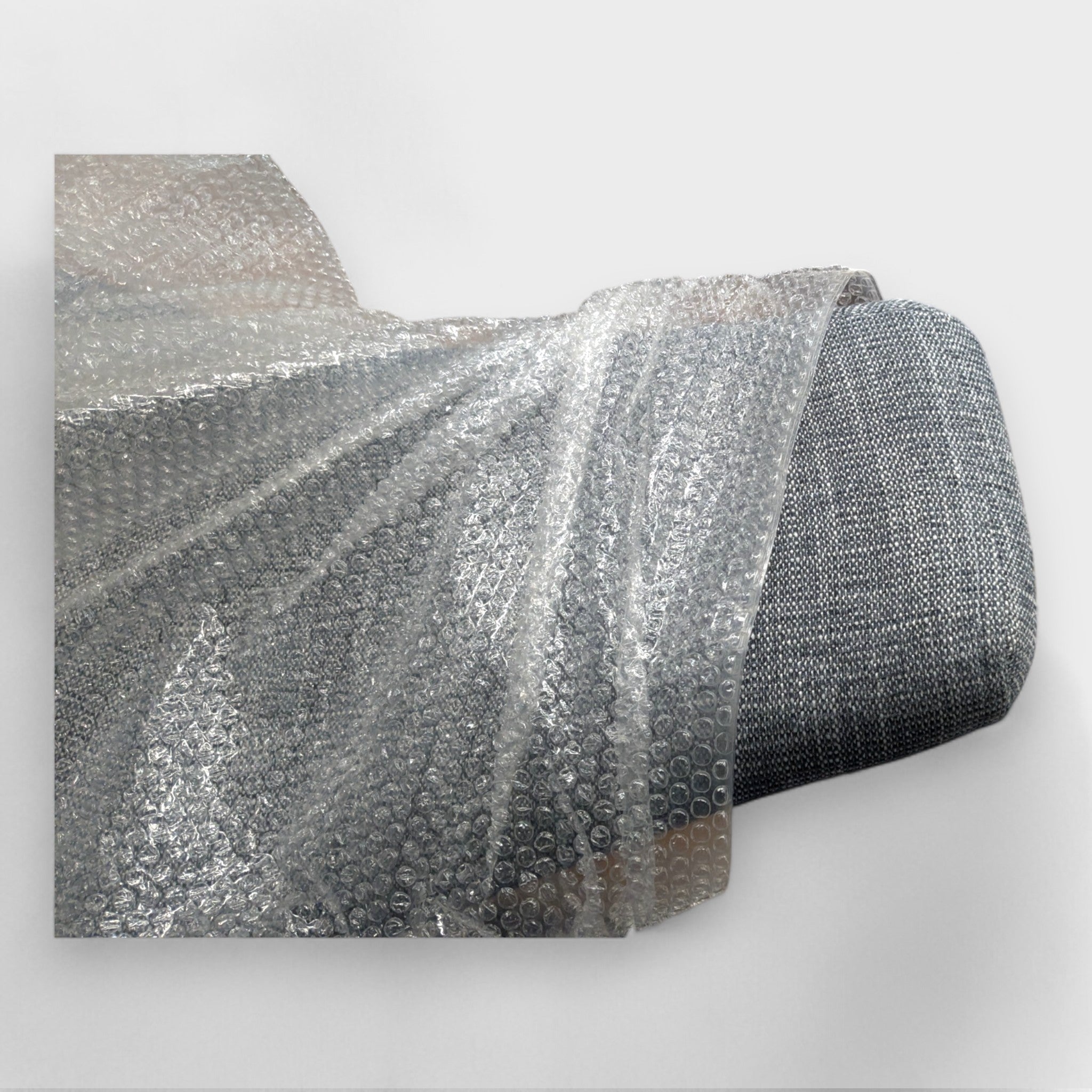 Design Esszimmerstuhl Grau 2er Set – Strukturstoff mit Armlehnen – Metall schwarz – Stuhl CARO 393642 // TOP B Ware bei Retourify e. K.