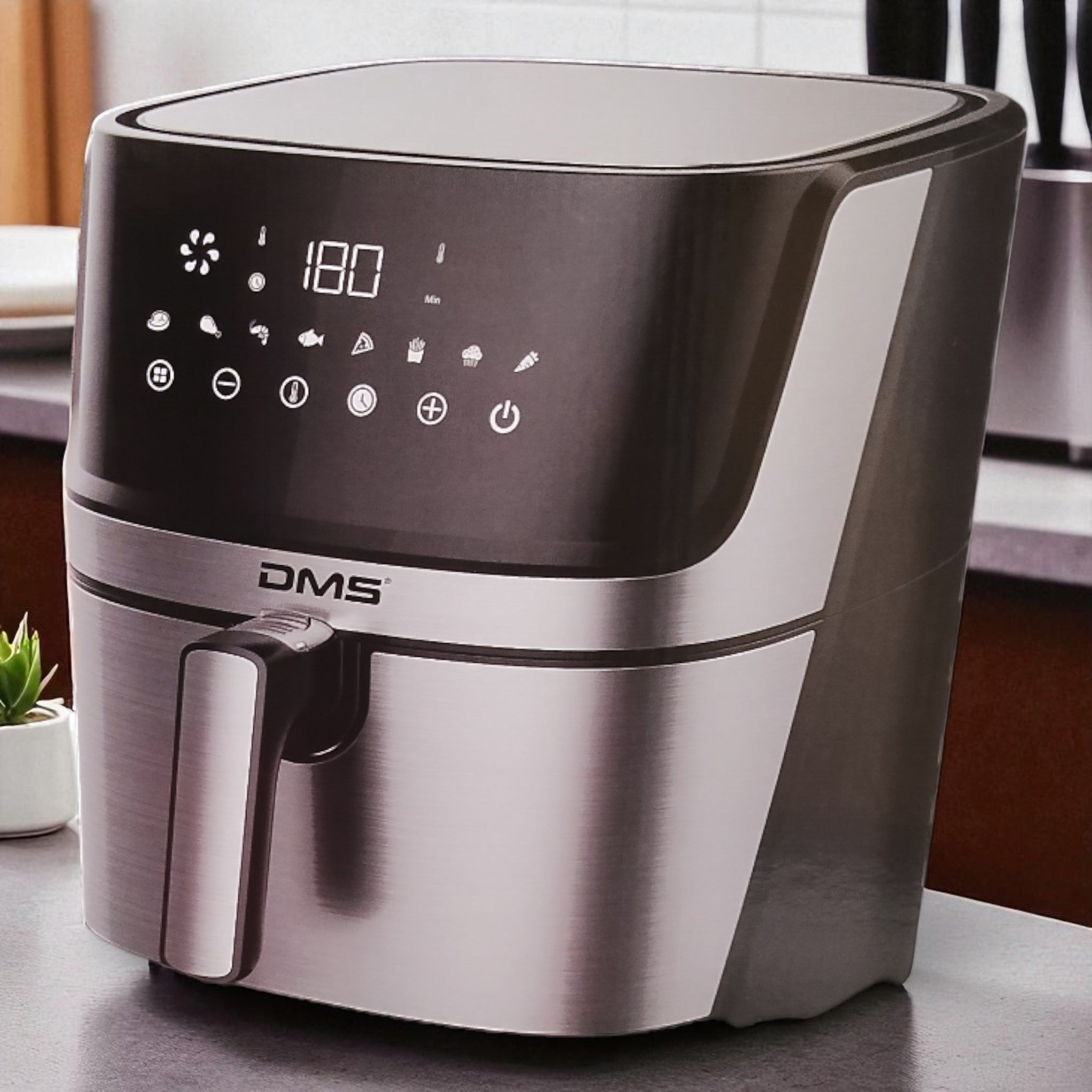 DMS Heissluft Fritteuse HF-6E Silber // Neuware