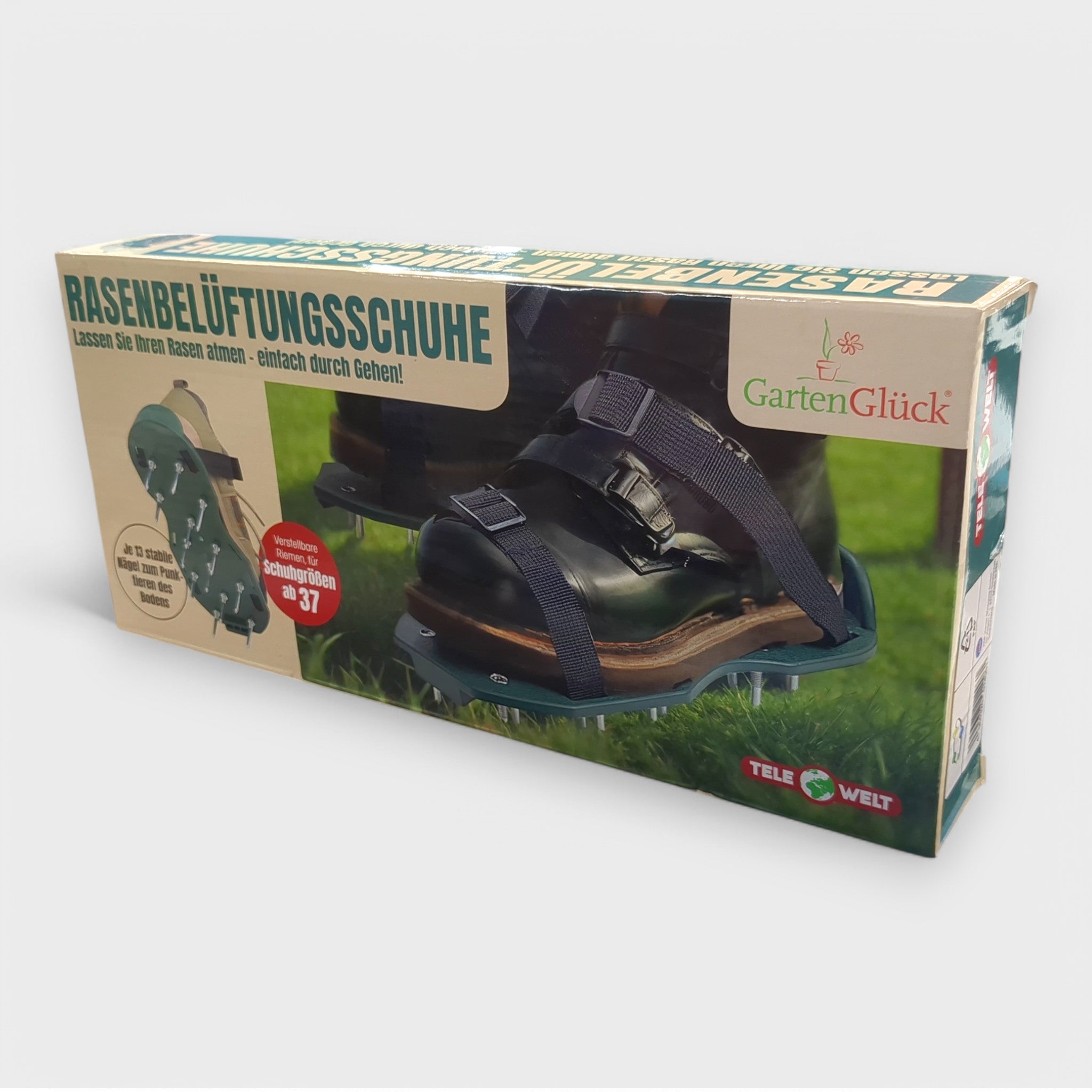 Gartenglück Rasenbelüftungsschuhe / einstellbar ab Gr. 37 // Neuware bei Retourify e. K.