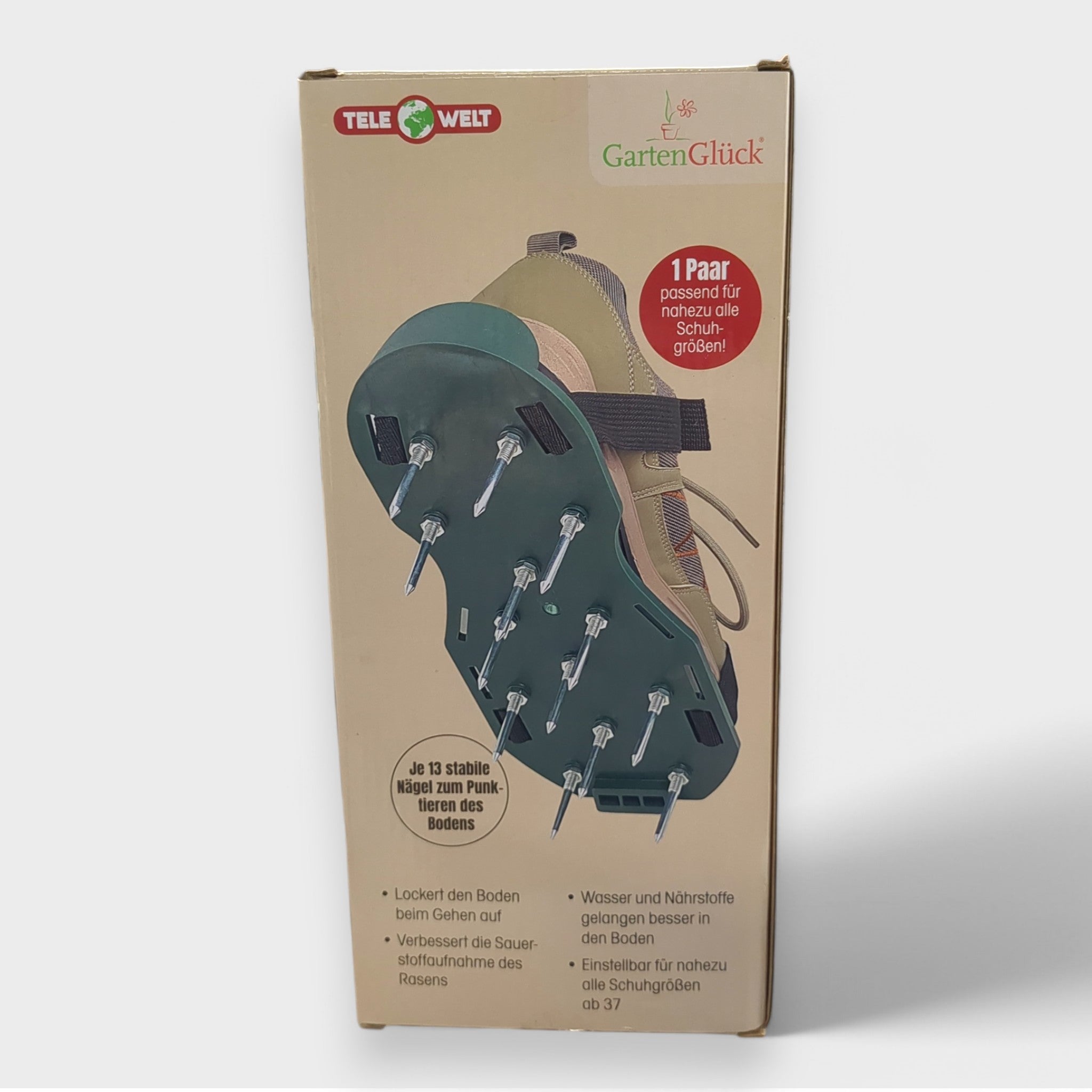 Gartenglück Rasenbelüftungsschuhe / einstellbar ab Gr. 37 // Neuware bei Retourify e. K.