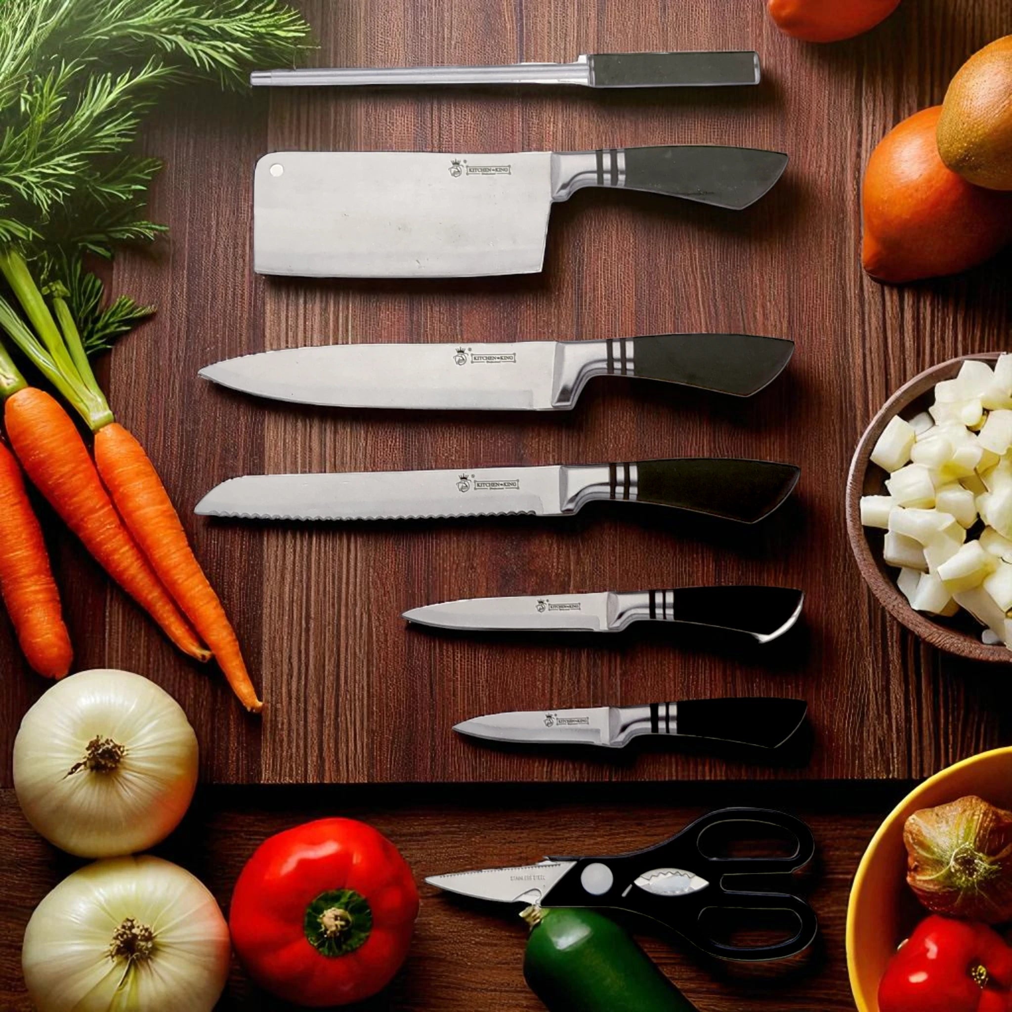 Kitchen King Professional Messerset - 8 - teilig - versch. Ausführungen / Neu bei Retourify e. K.