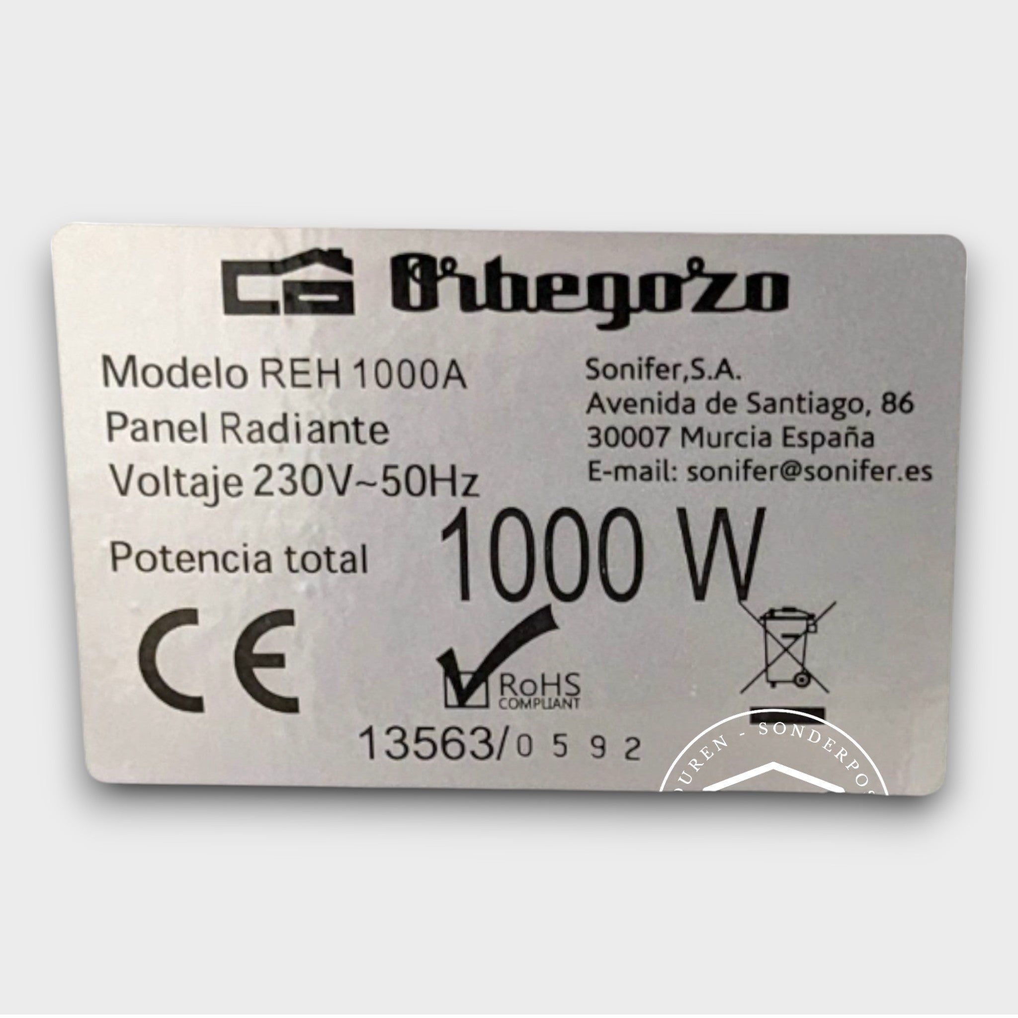 Orbegozo Elektro Radiator REH 1000 A / 1000 W / 24/7 einstellbar // B Ware bei Retourify e. K.