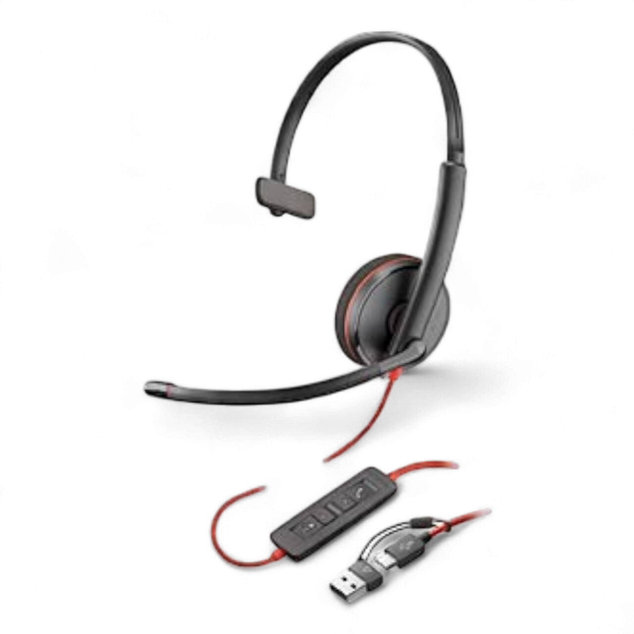 Plantronics USB-A / USB-C Headset Poly Blackwire 3210  PC/Mac  Neuware