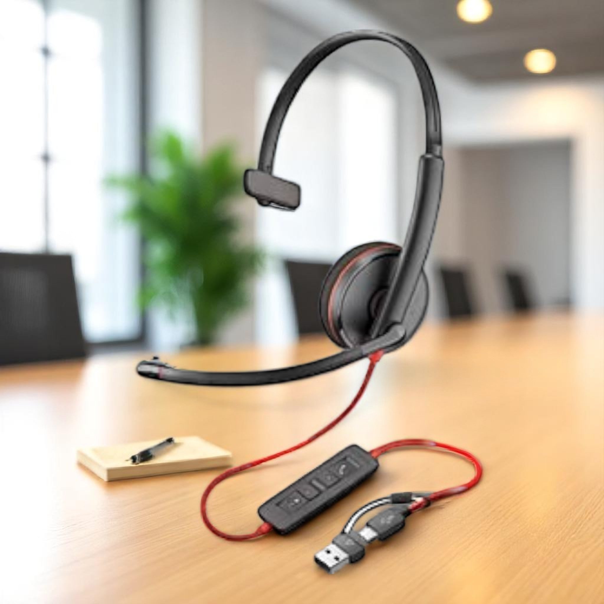 Plantronics USB-A / USB-C Headset Poly Blackwire 3210  PC/Mac  Neuware