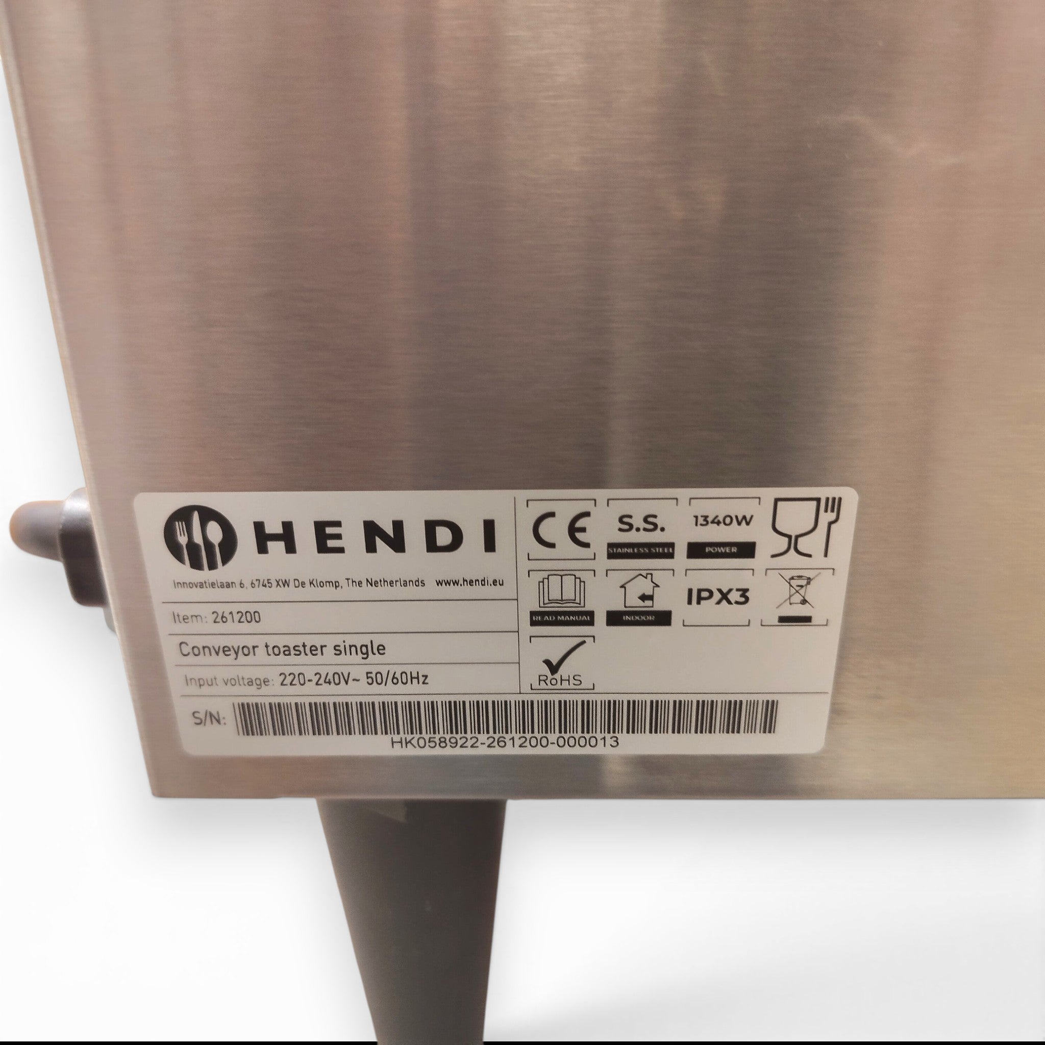 Hendi Durchlauftoaster Gastro – Profi-Toaster für Hotellerie & Buffet - B-Ware mit Typenschild, technische Daten und geprüfter B-Ware im robusten Edelstahlgehäuse, nachhaltiger Sonderposten, stark reduziert.