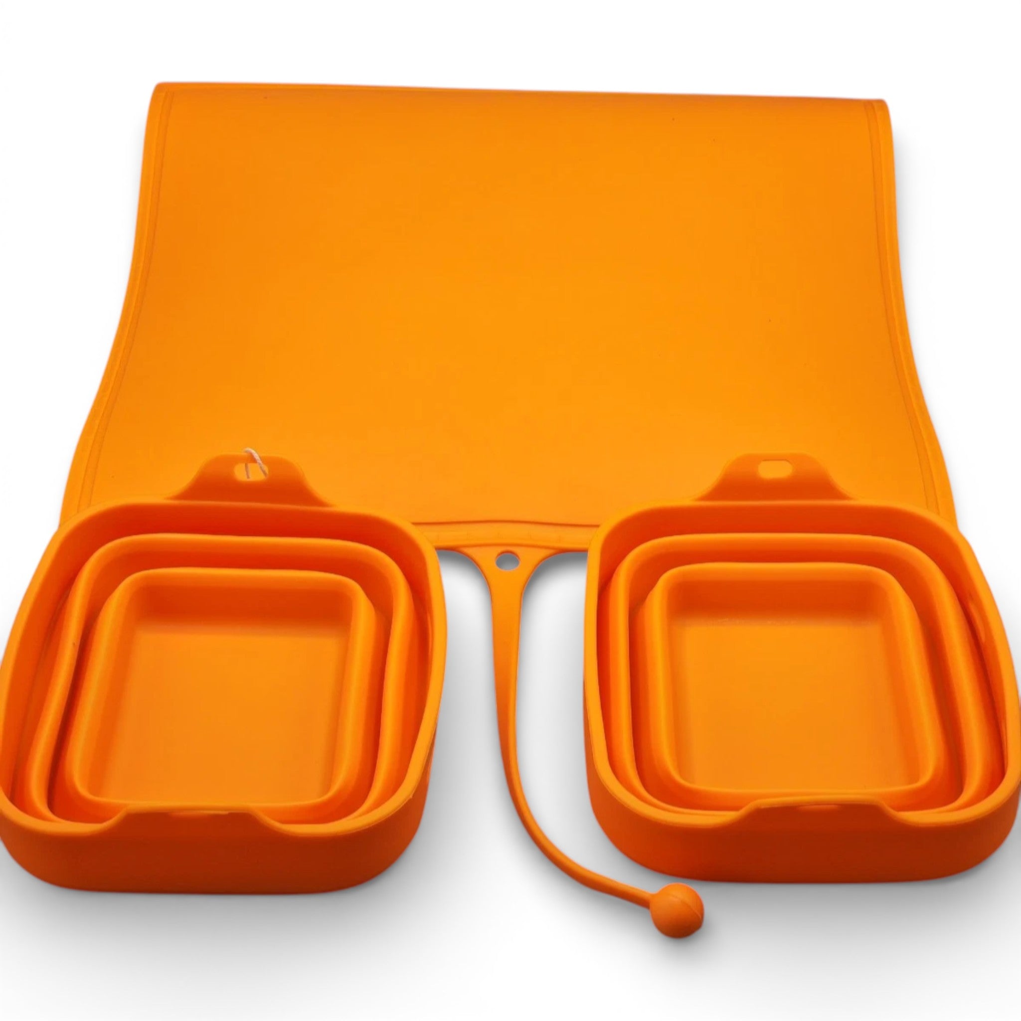 COOK´S ESSENTIALS 2er-Set Schüsseln & Schneidebrett faltbar, rollbar Silikon in Orange, attraktive Sonderposten, geprüfte B-Ware im Bestzustand, nachhaltige Deals, stark reduziert.