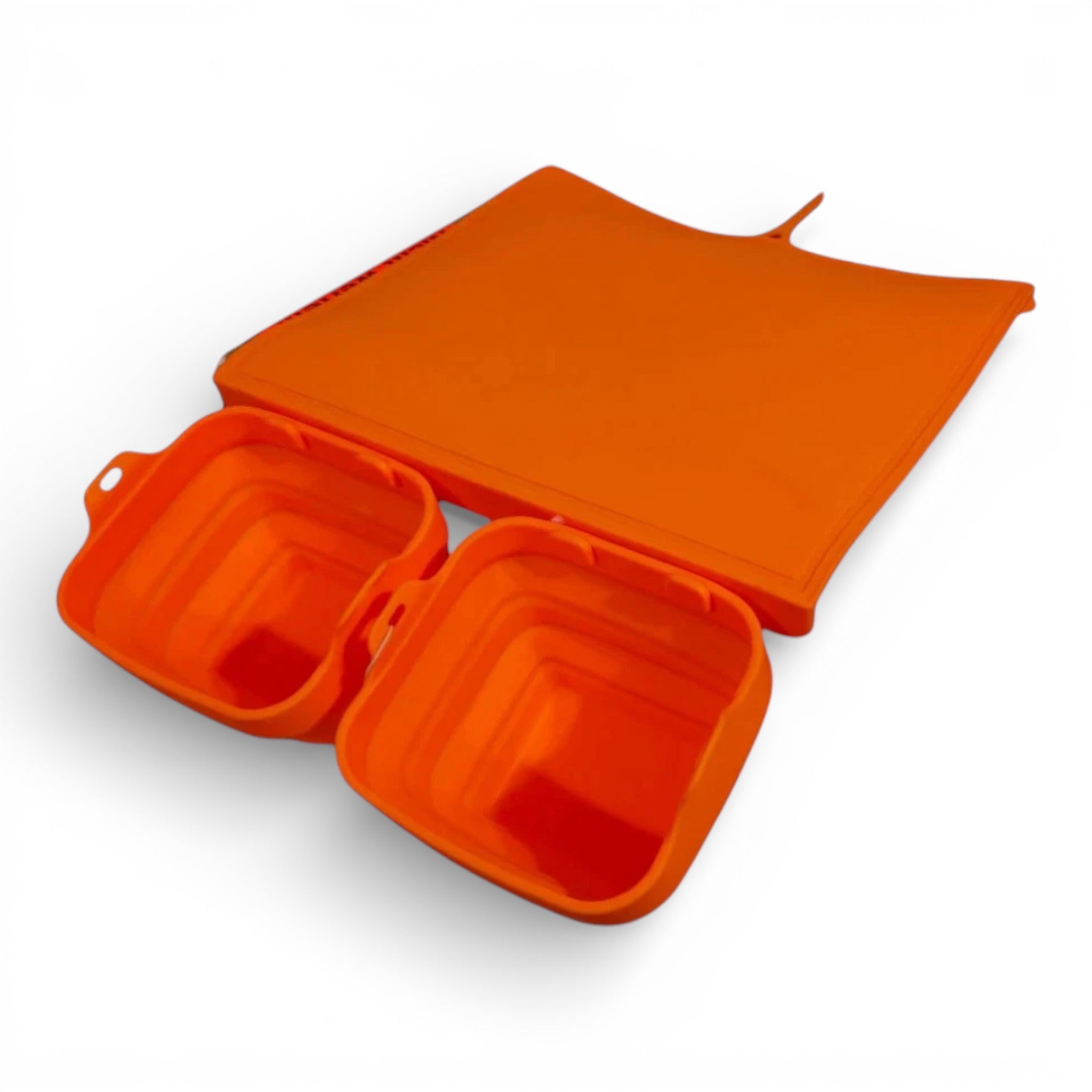 COOK´S ESSENTIALS 2er-Set Schüsseln & Schneidebrett faltbar, rollbar Silikon in leuchtendem Orange, praktische Küchenhelfer für nachhaltige Deals, geprüfte B-Ware und Sonderposten Bamberg.