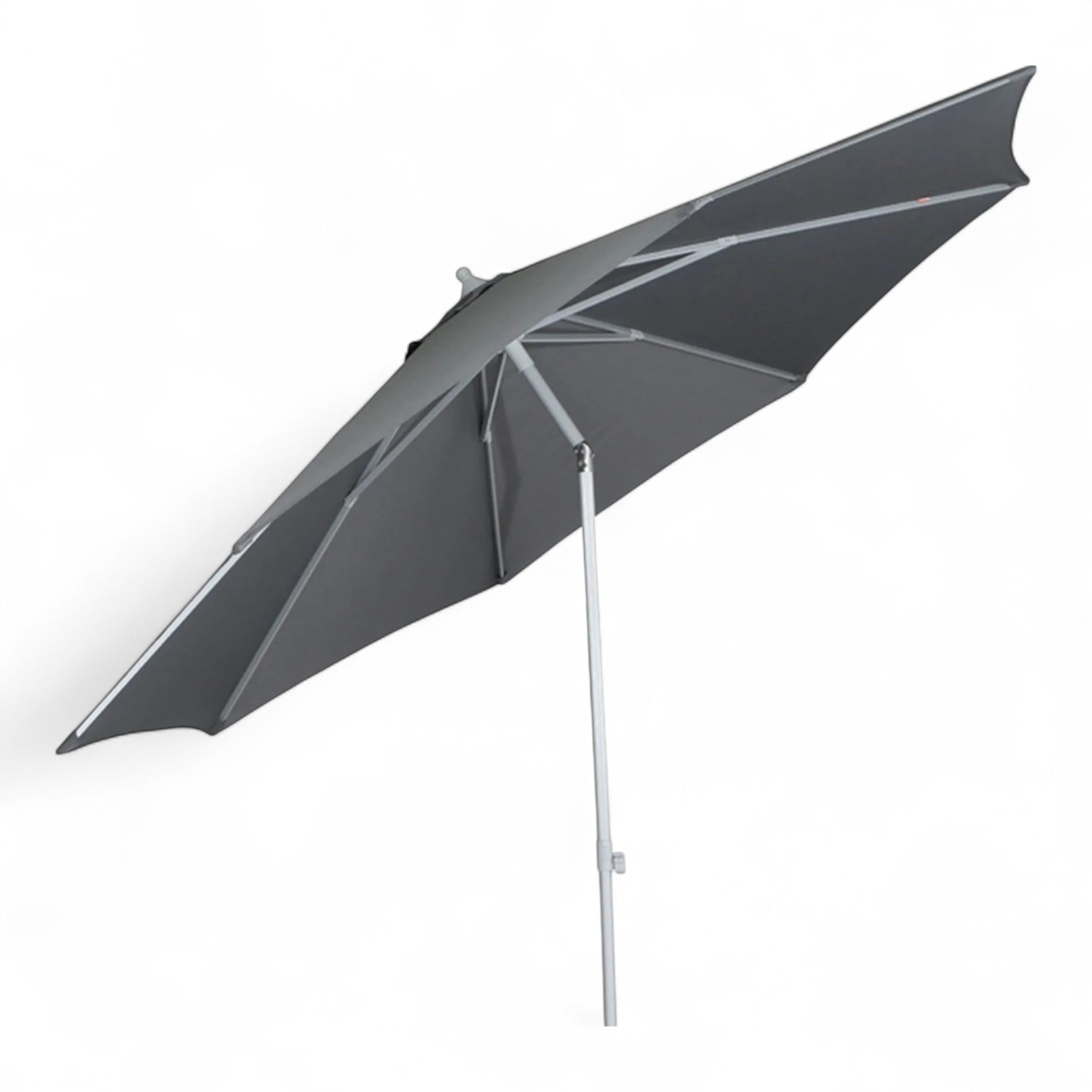 Siena Garden Alu-Push Pro Marktschirm Sonnenschirm Gartenschirm, Ø 300 cm, grau // Neuware