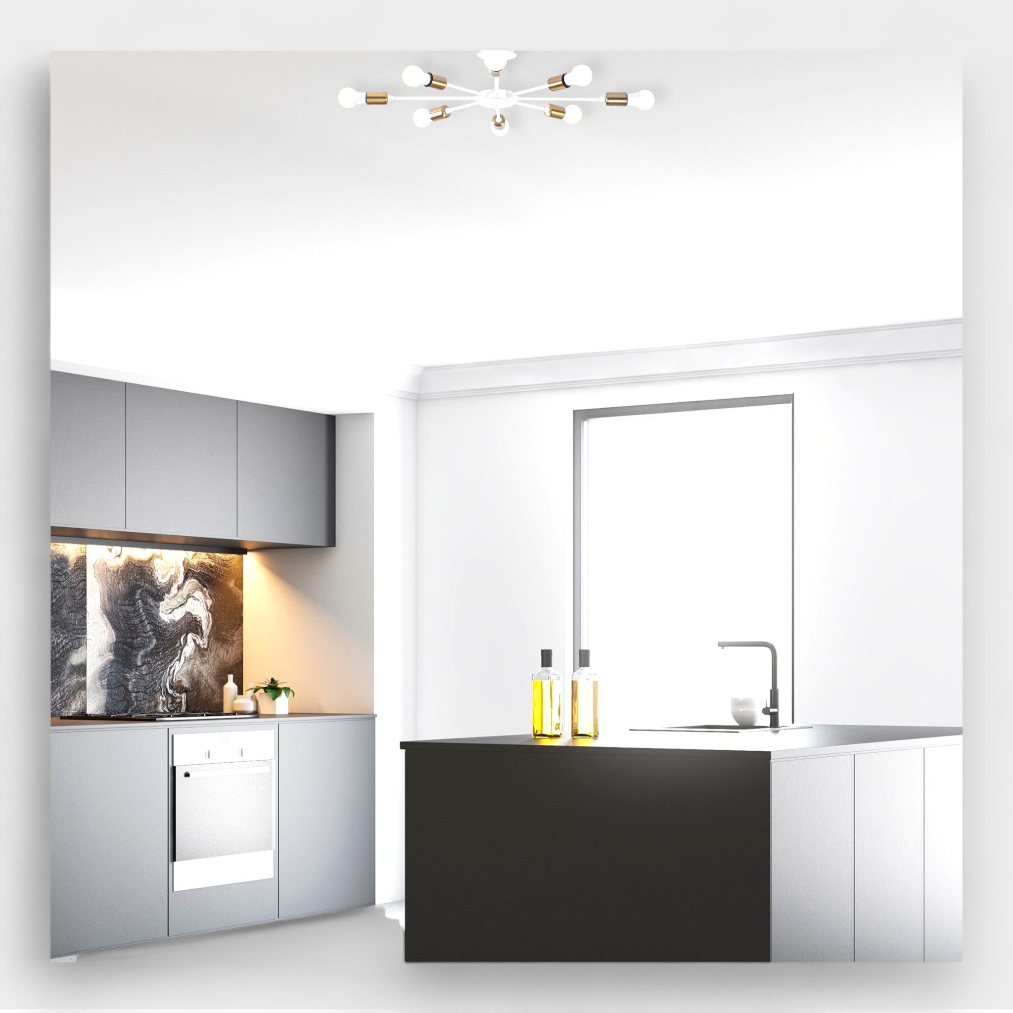 Tatum Lights Kronleuchter Deckenlampe / 78x78 cm // B Ware bei Retourify e. K.