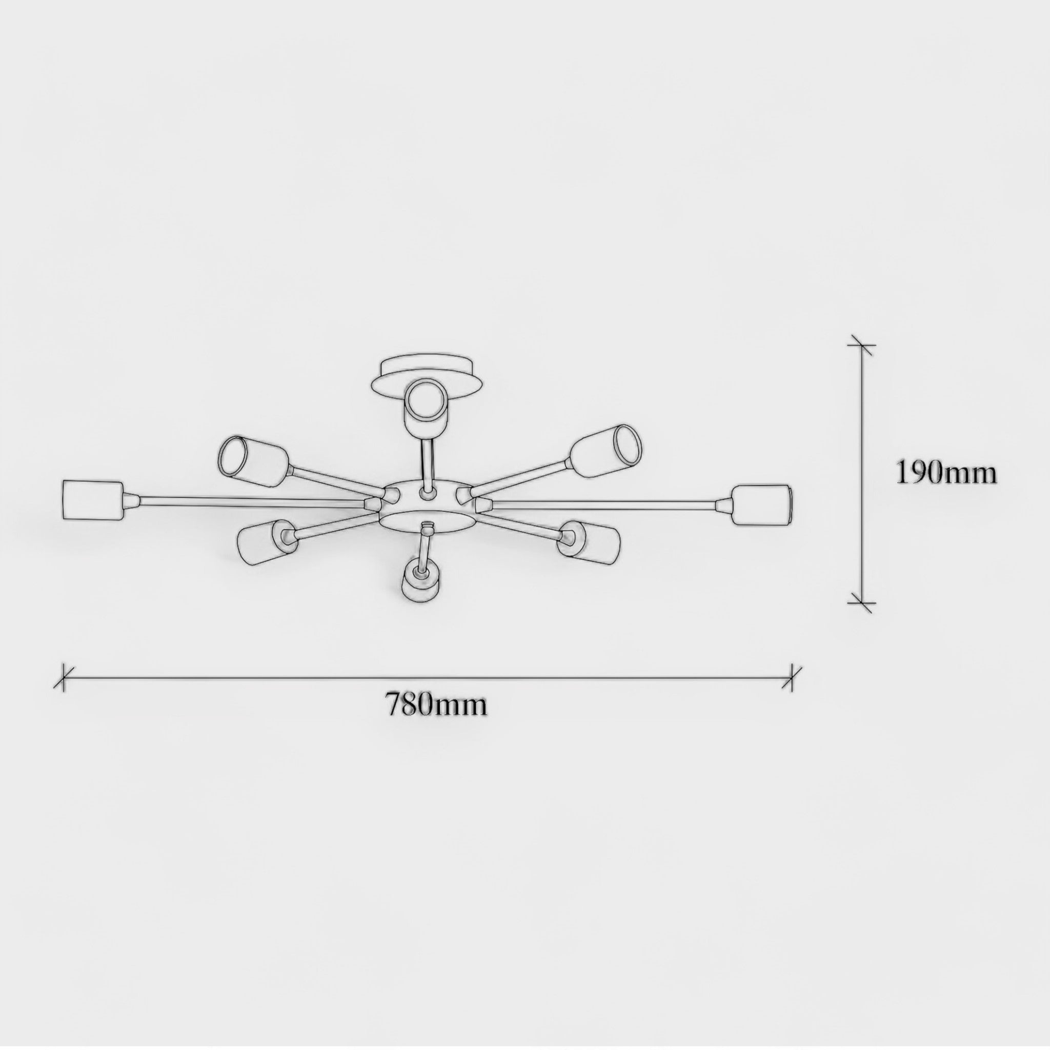 Tatum Lights Kronleuchter Deckenlampe / 78x78 cm // B Ware bei Retourify e. K.
