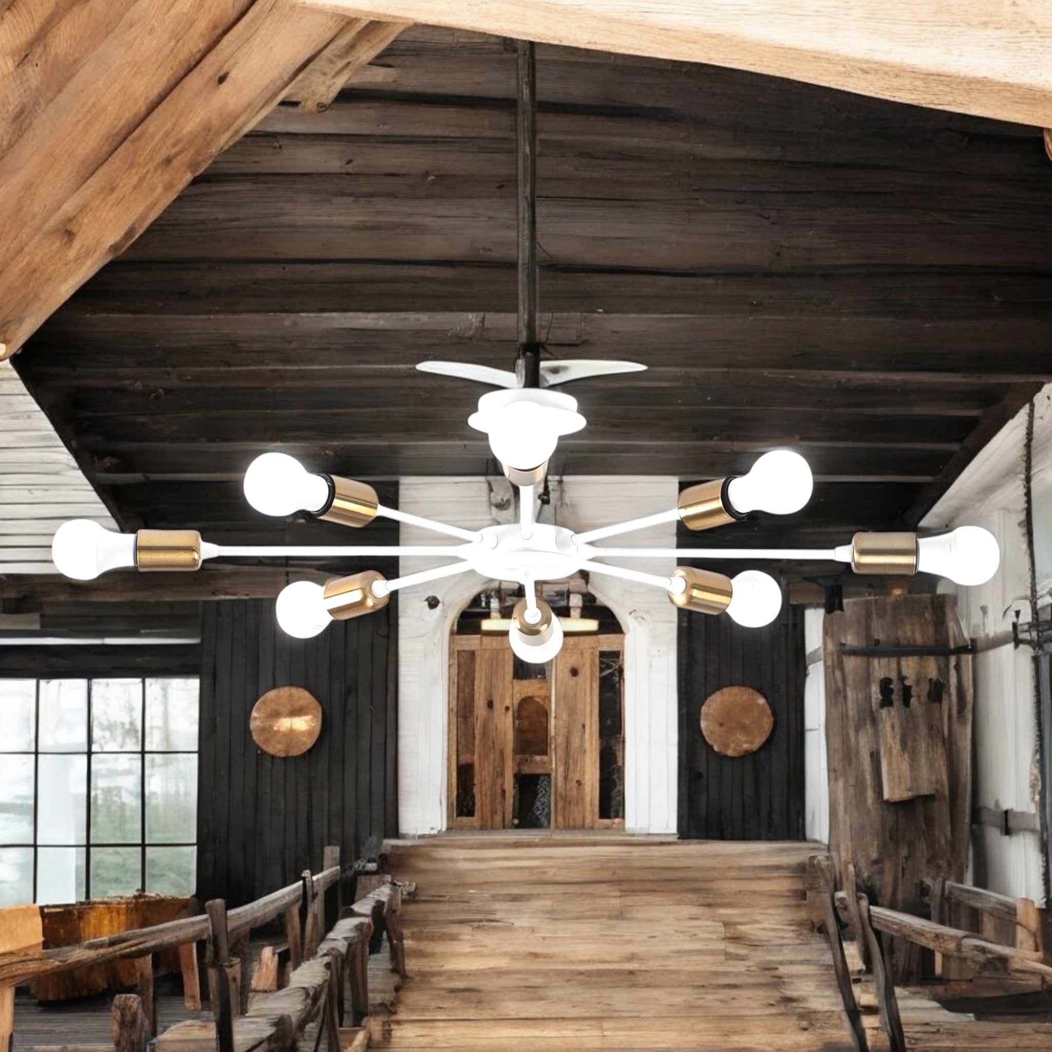Tatum Lights Kronleuchter Deckenlampe / 78x78 cm // B Ware bei Retourify e. K.