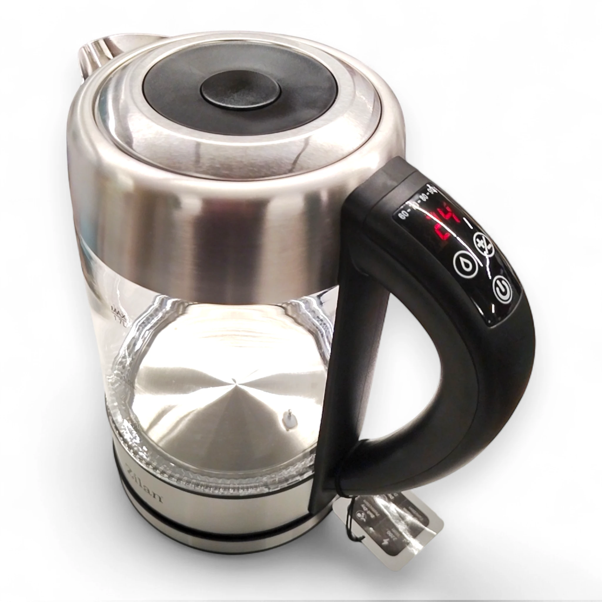 Zilan Digital Glaswasserkocher ZLN3949 / 1,7  Liter / Edelstahl, 2200 W, LED Farbindikatoren // B Ware